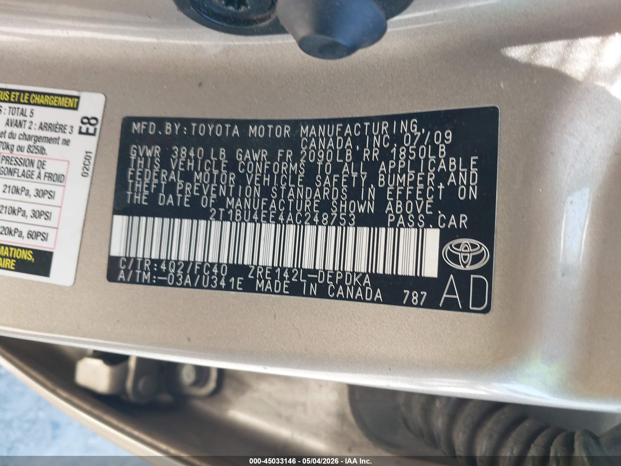 TOYOTA COROLLA image 9