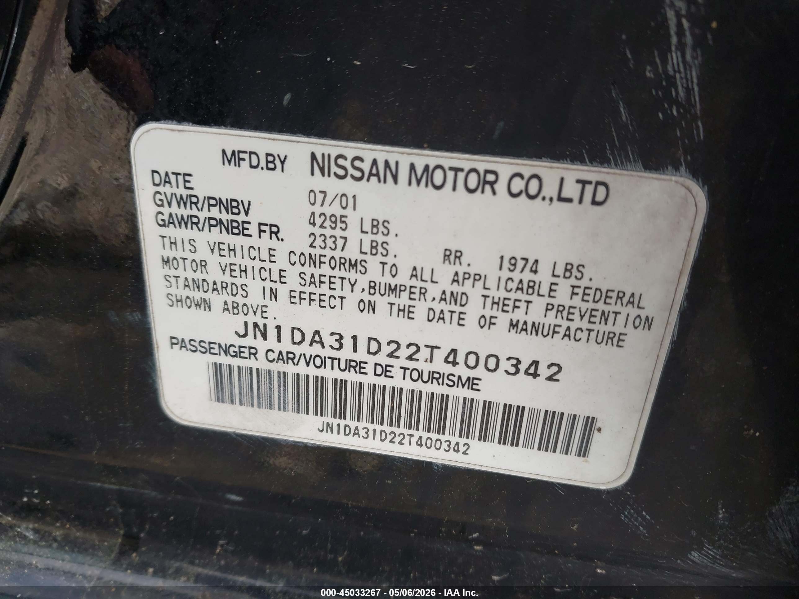 NISSAN MAXIMA image 9