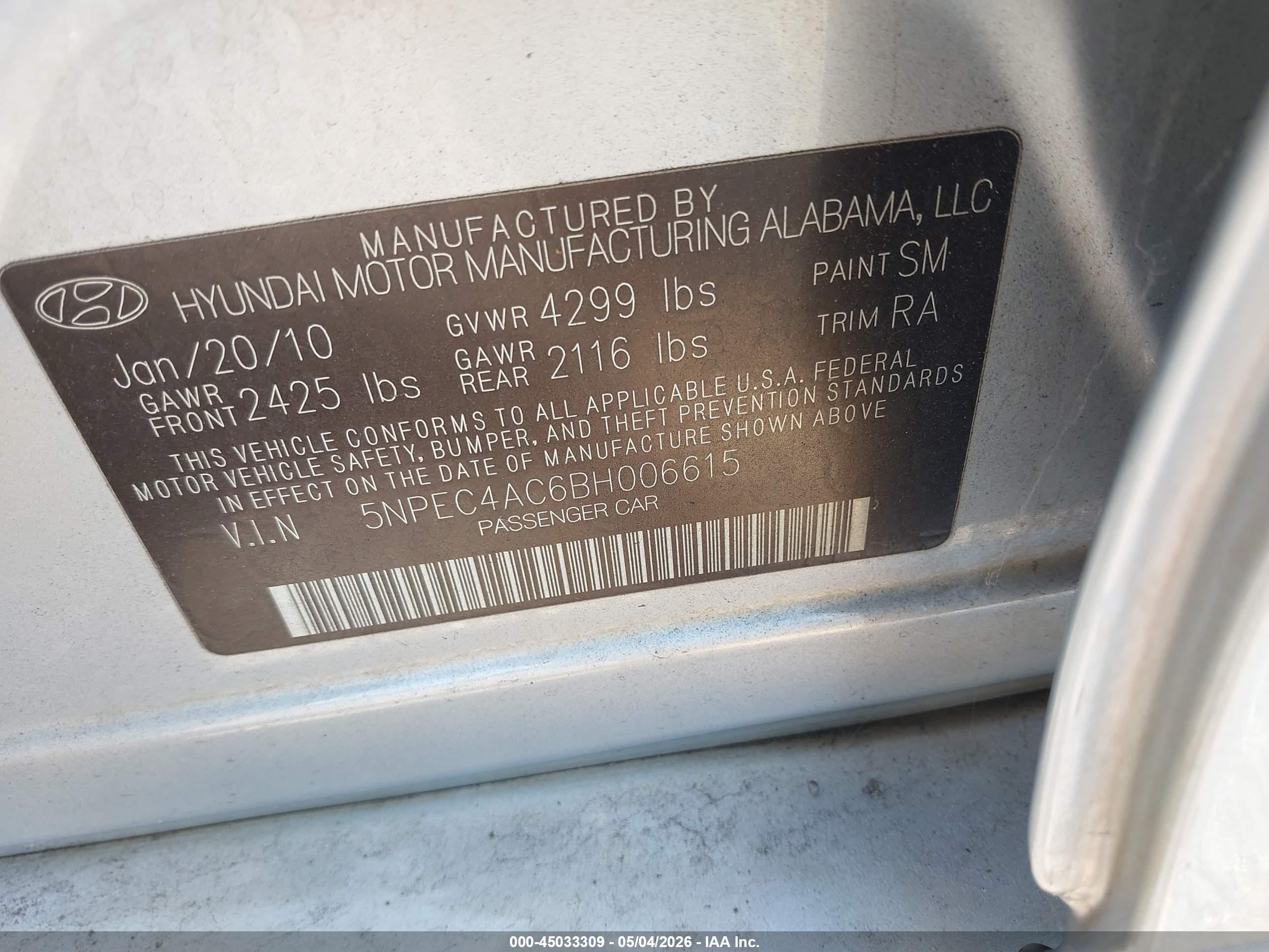 HYUNDAI SONATA image 9