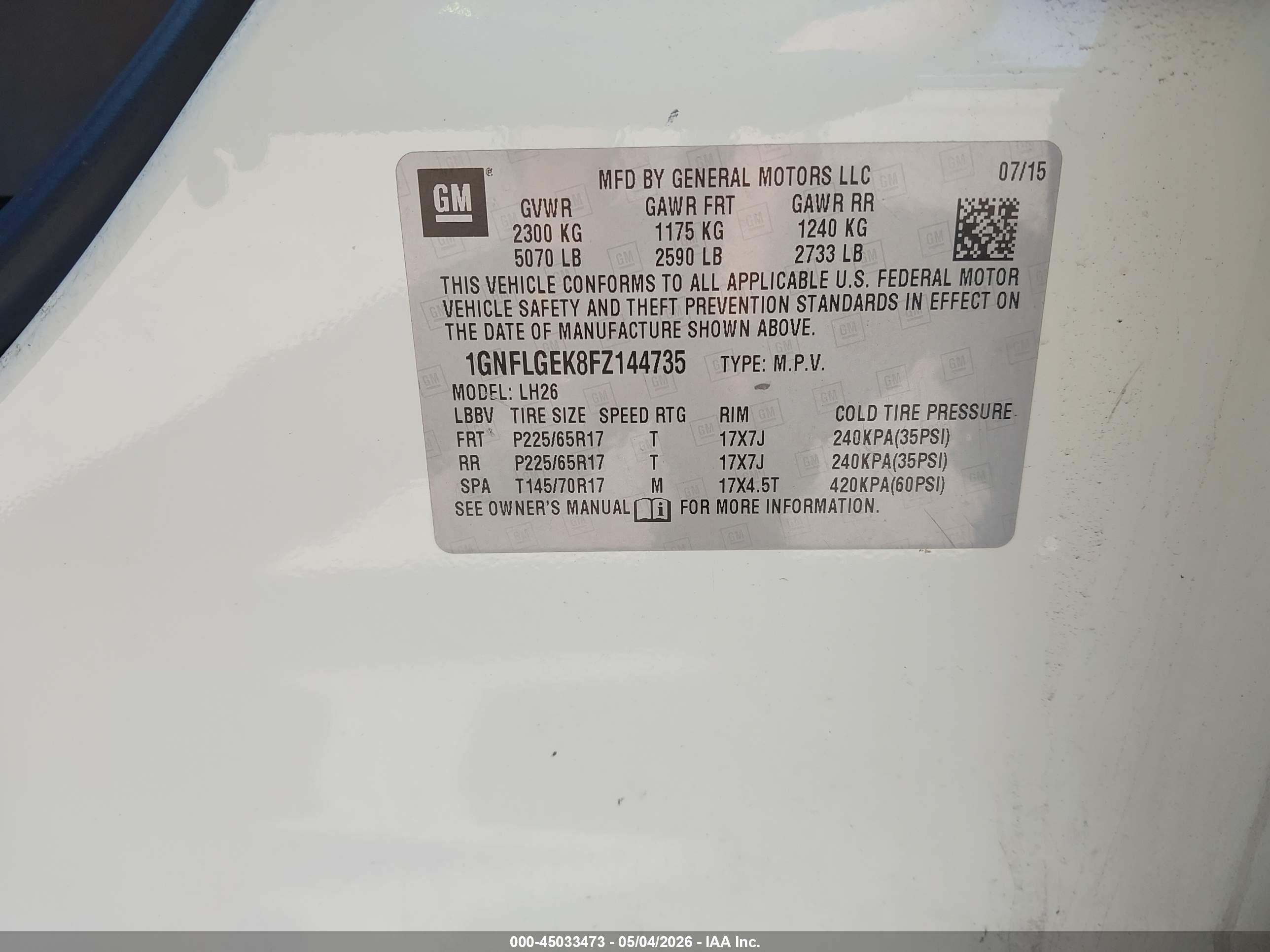 CHEVROLET EQUINOX image 9