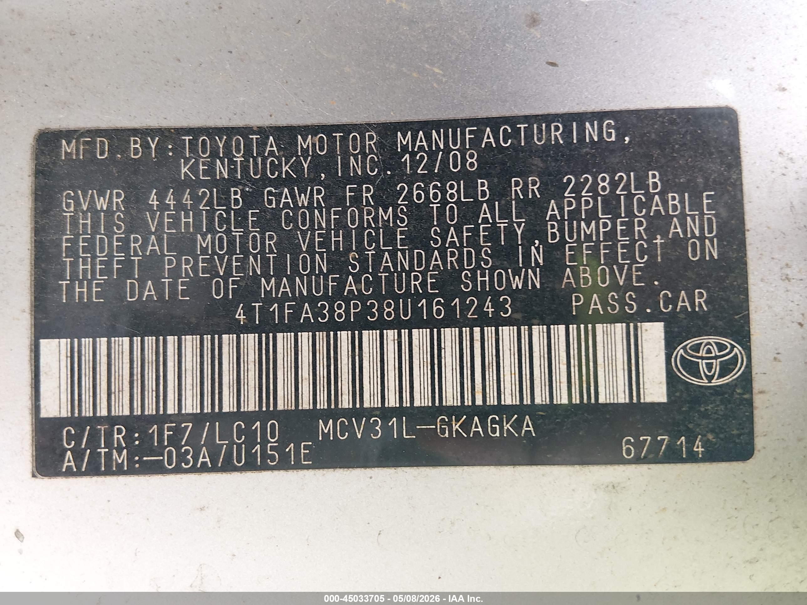 TOYOTA CAMRY image 9