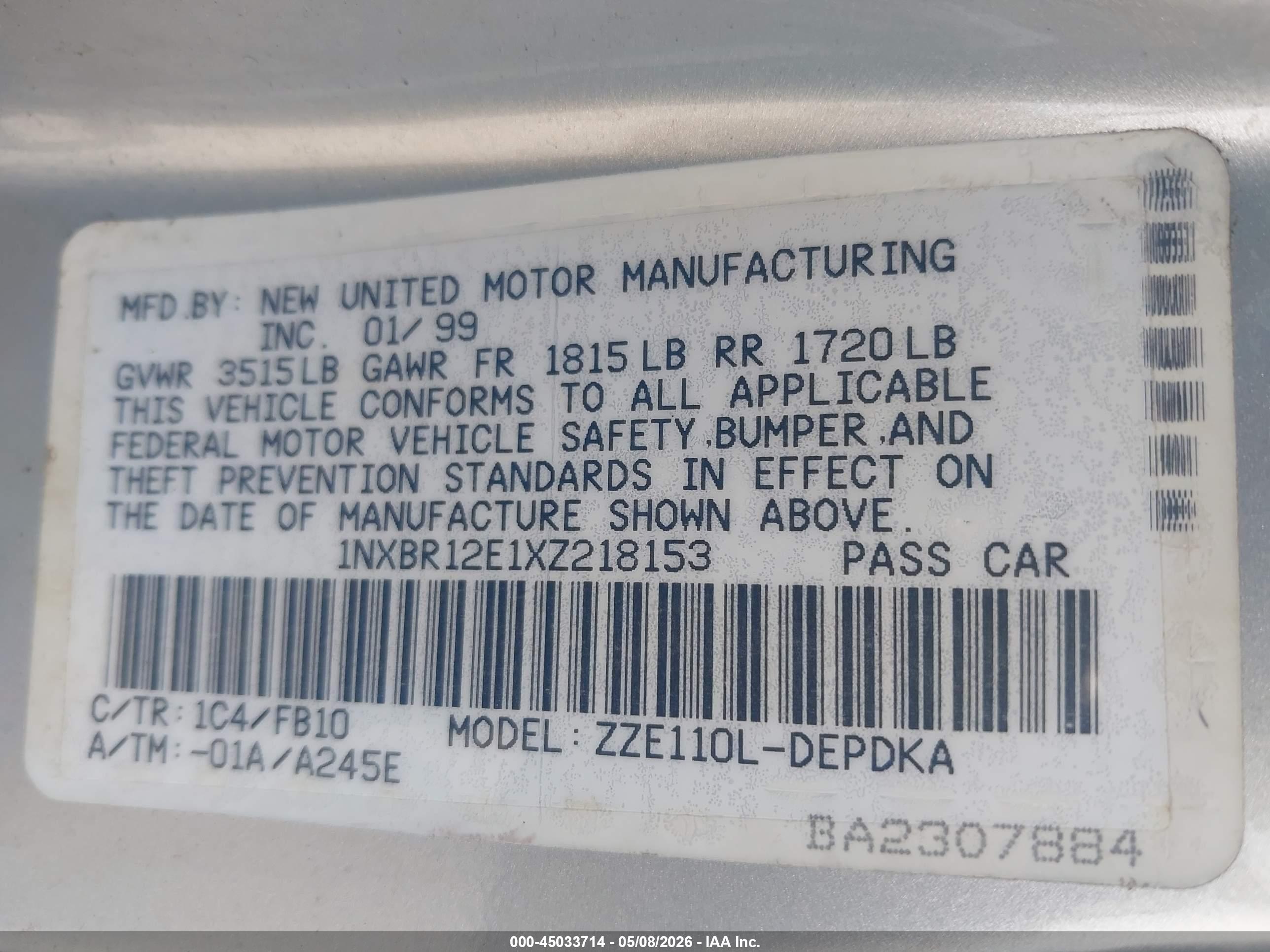 TOYOTA COROLLA image 9