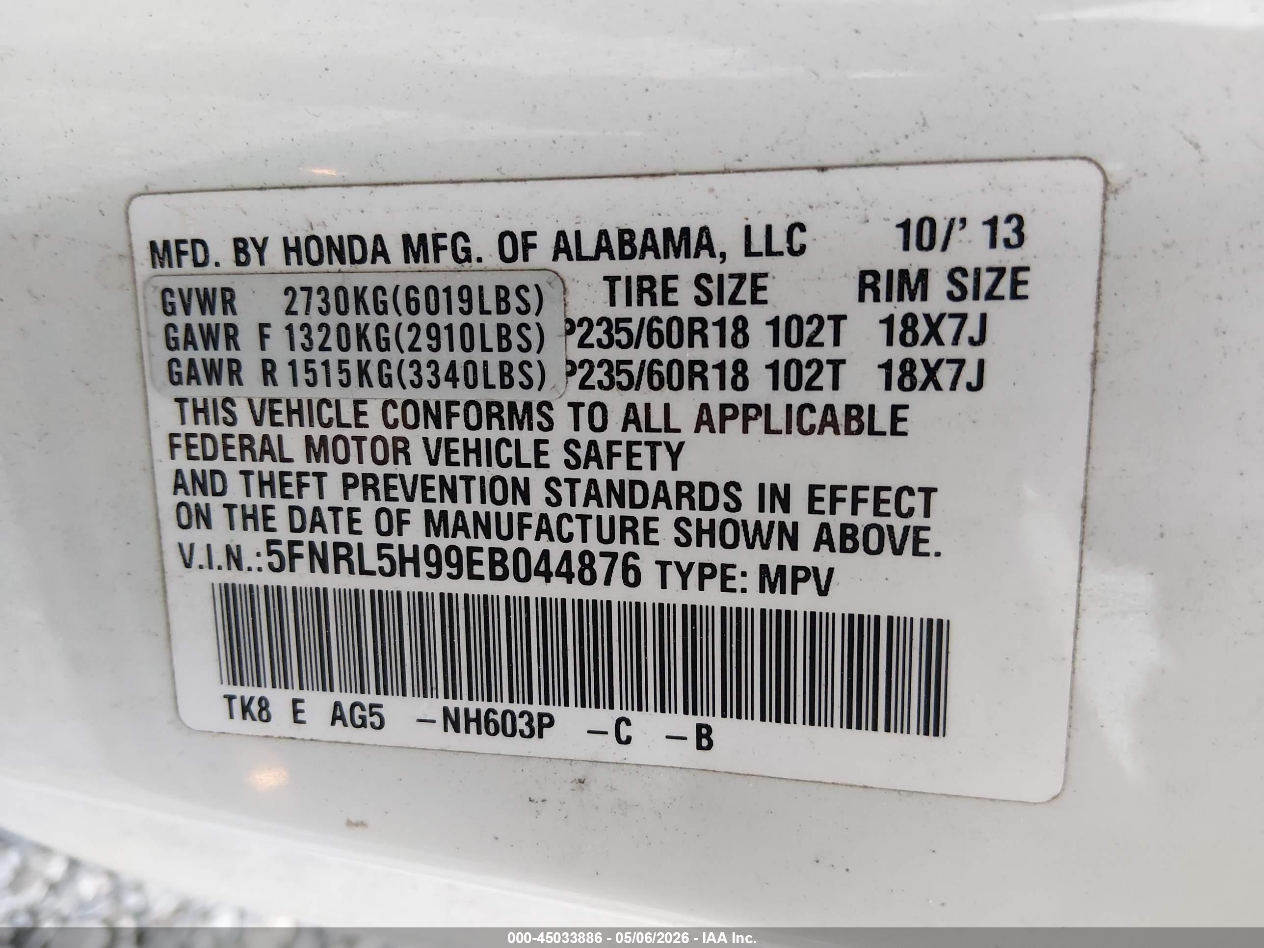 HONDA ODYSSEY image 9