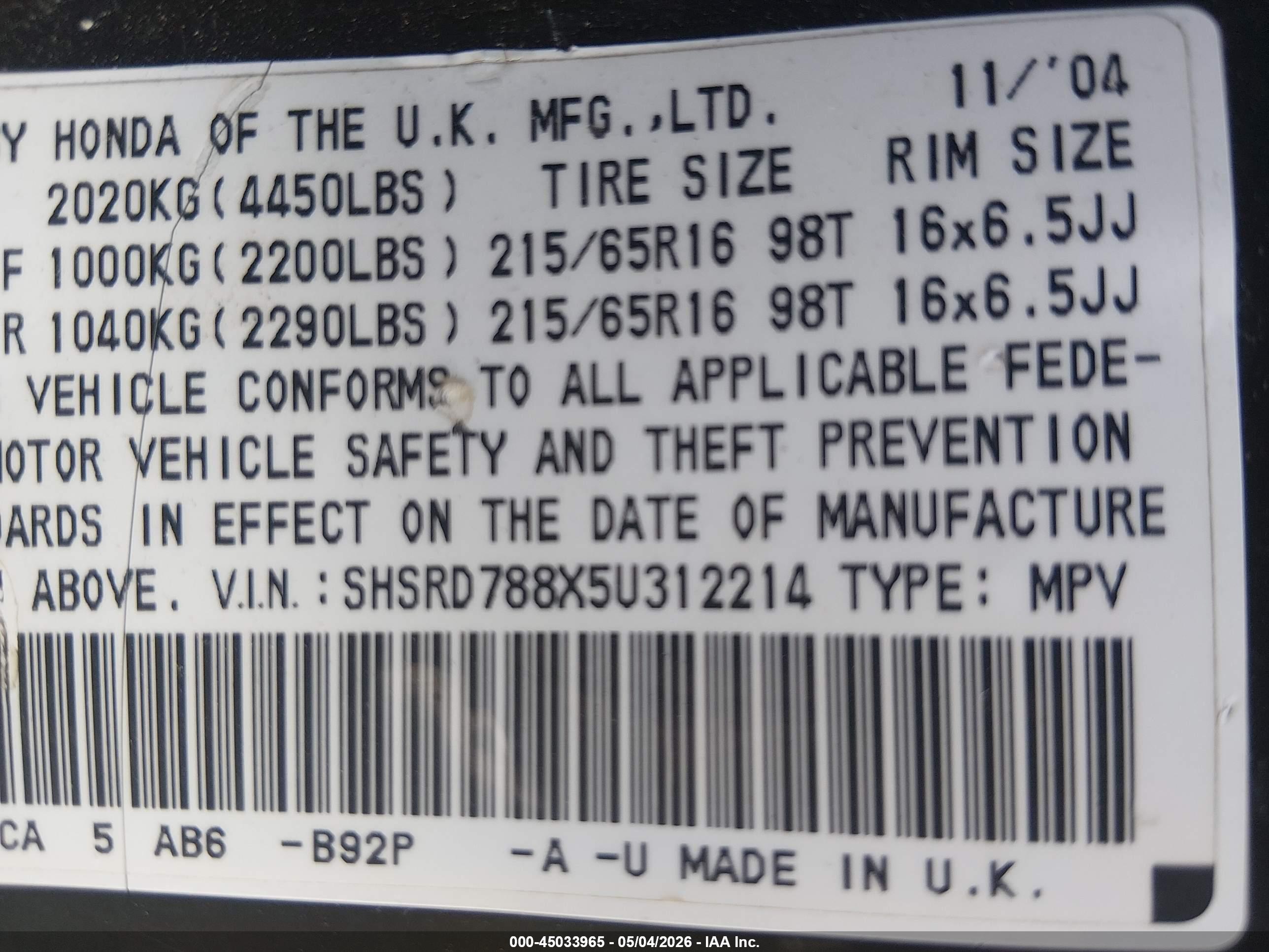 HONDA CR-V image 9