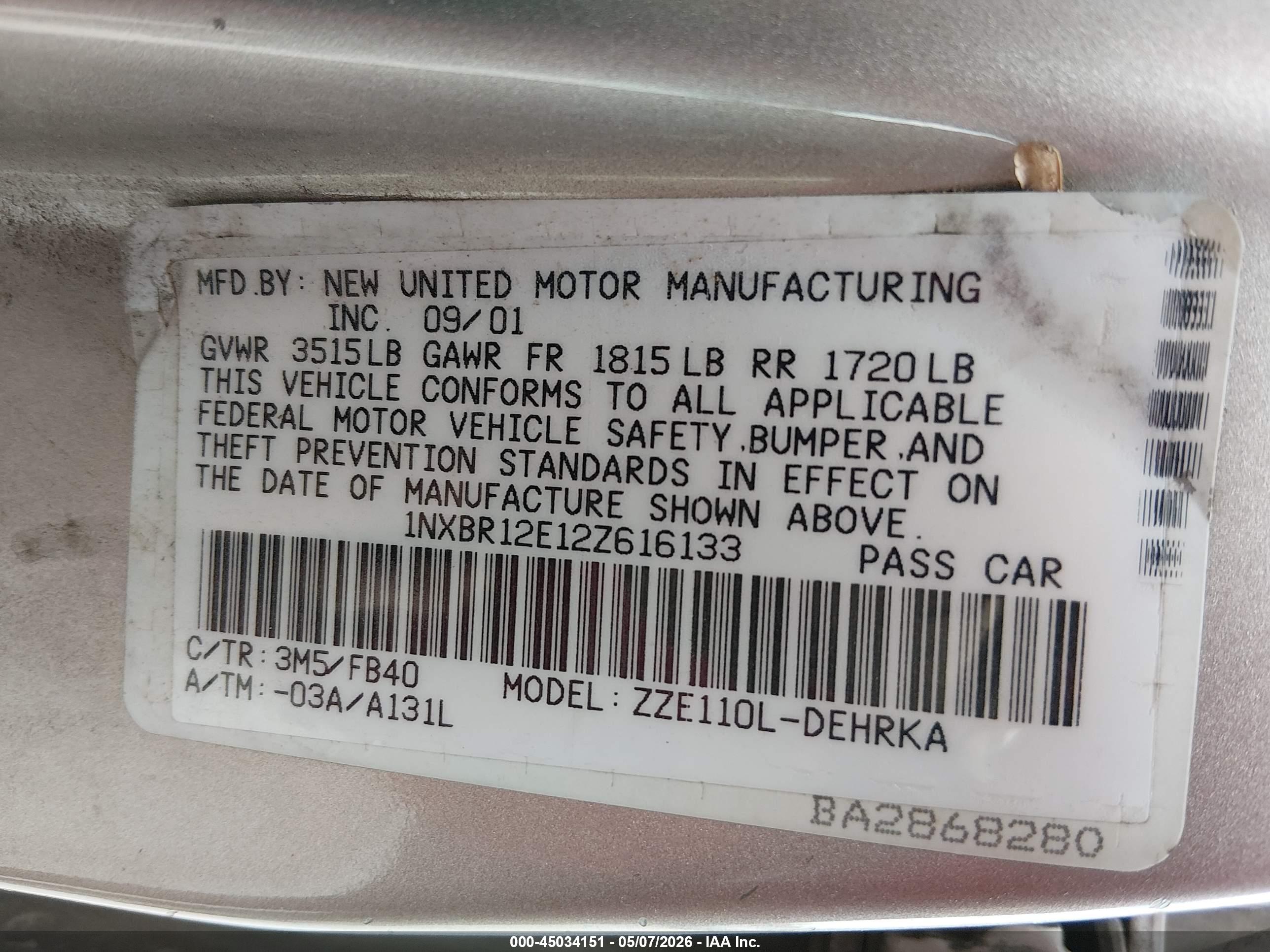 TOYOTA COROLLA image 9