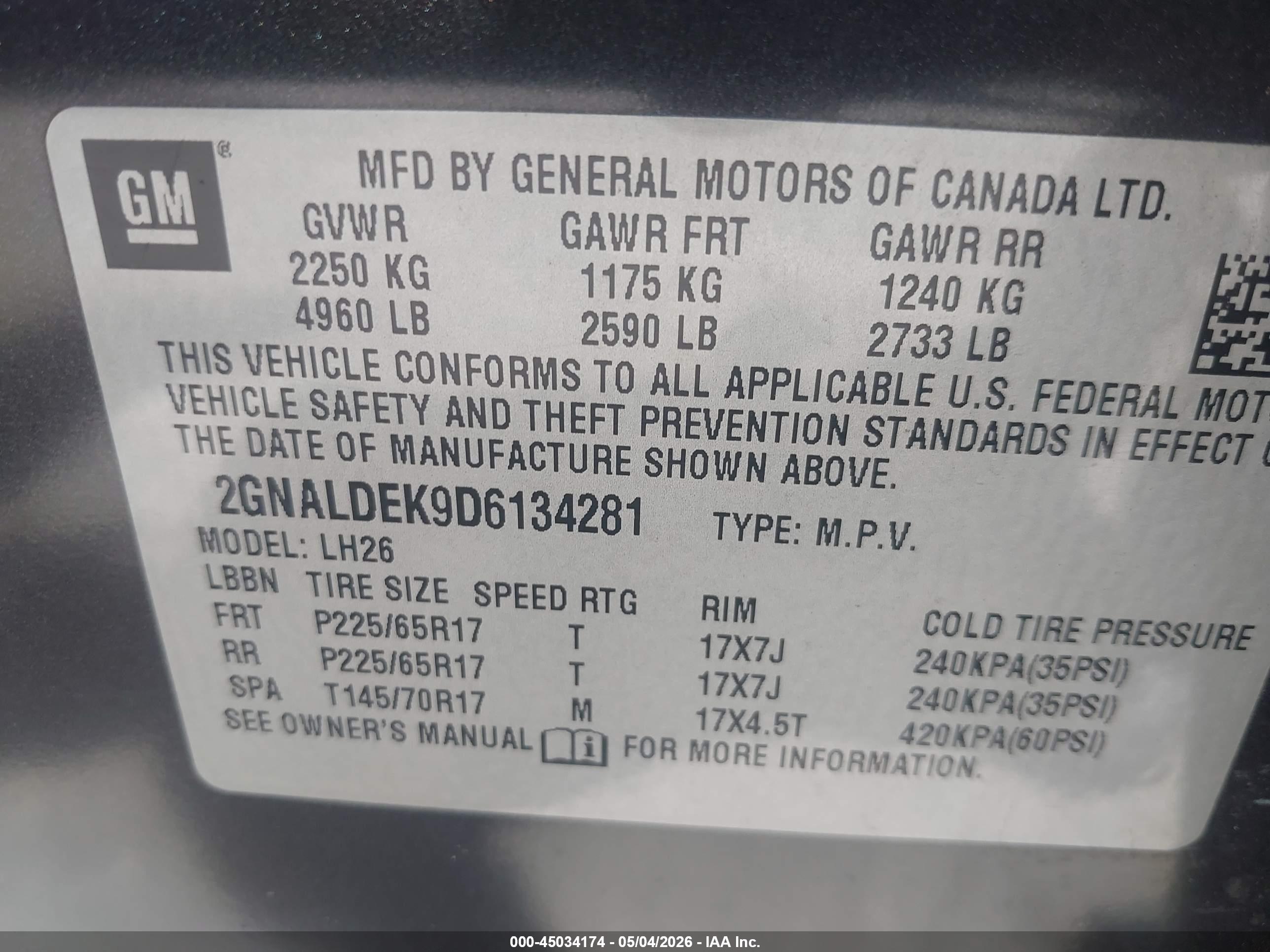 CHEVROLET EQUINOX image 9