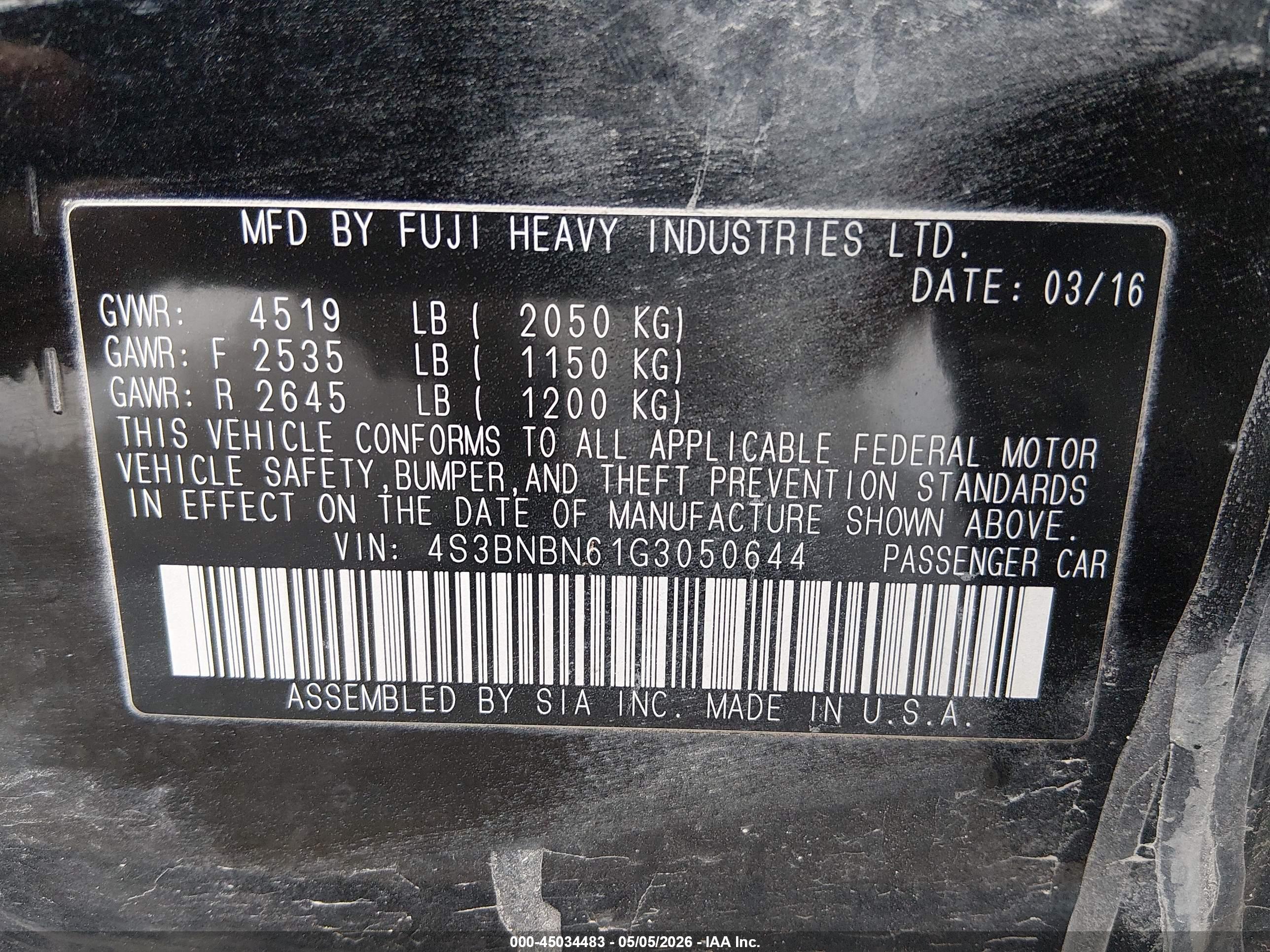 SUBARU LEGACY image 9