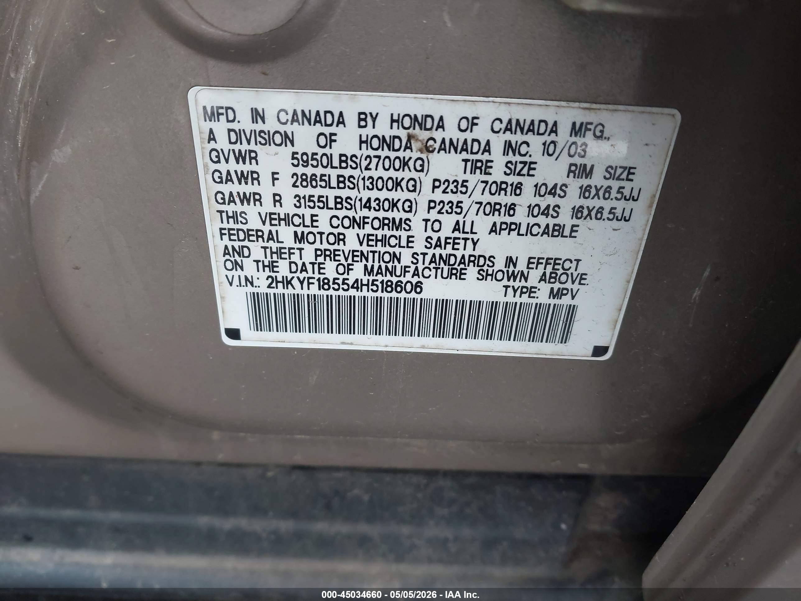 HONDA PILOT image 9