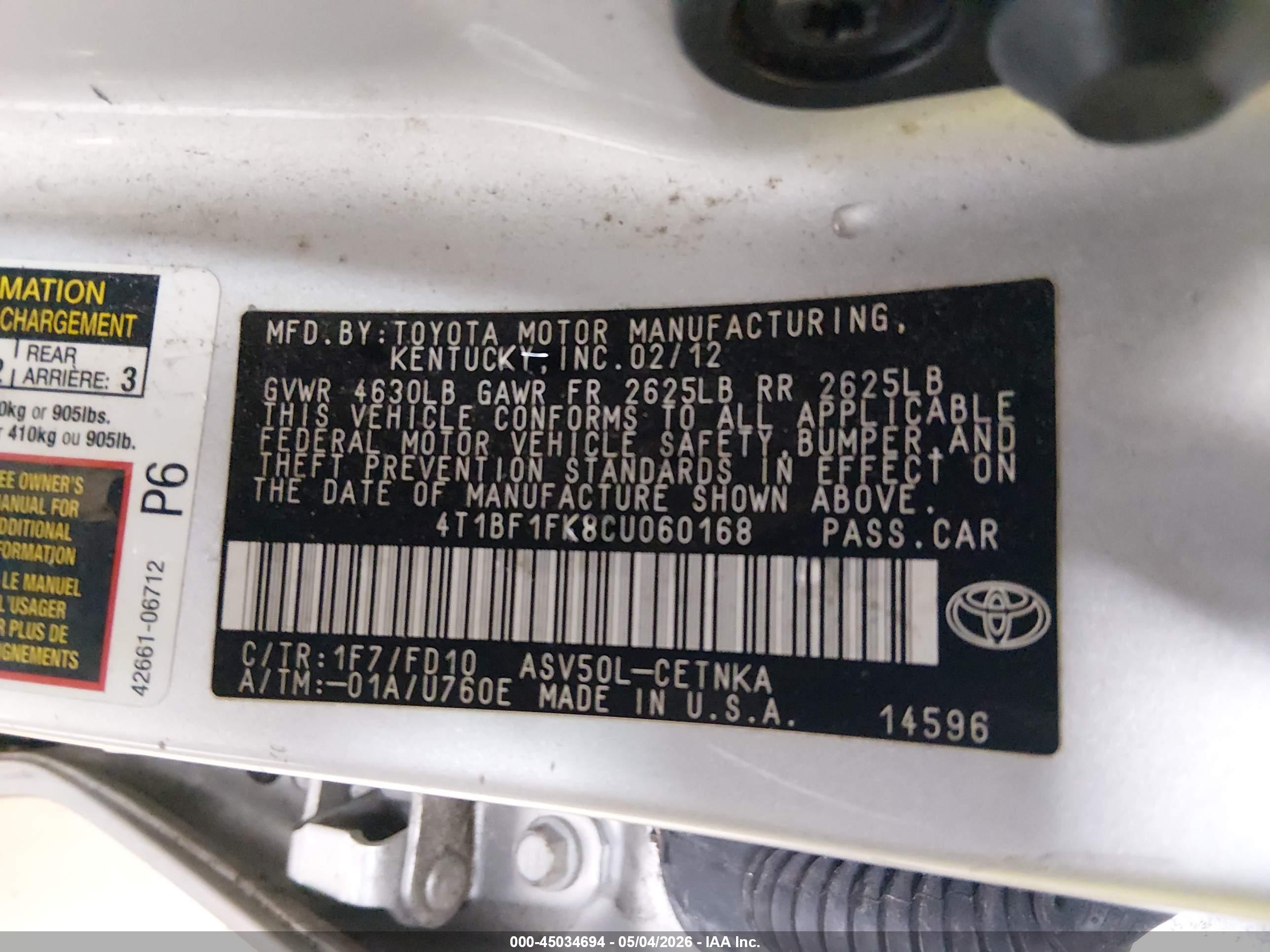 TOYOTA CAMRY image 9