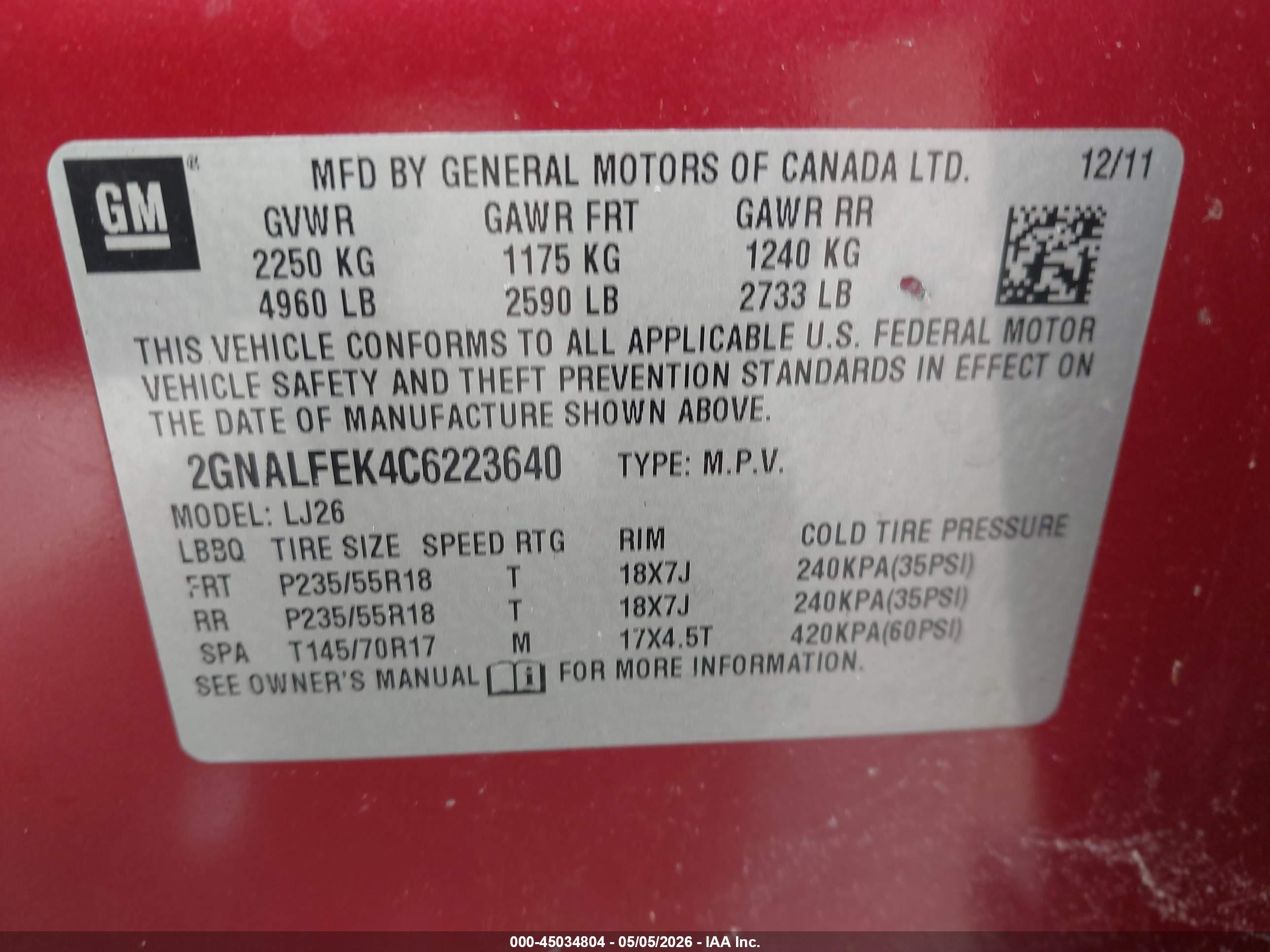 CHEVROLET EQUINOX image 9