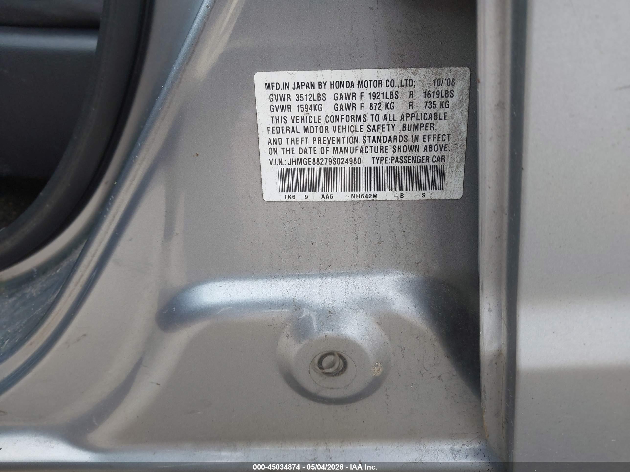 HONDA FIT image 9