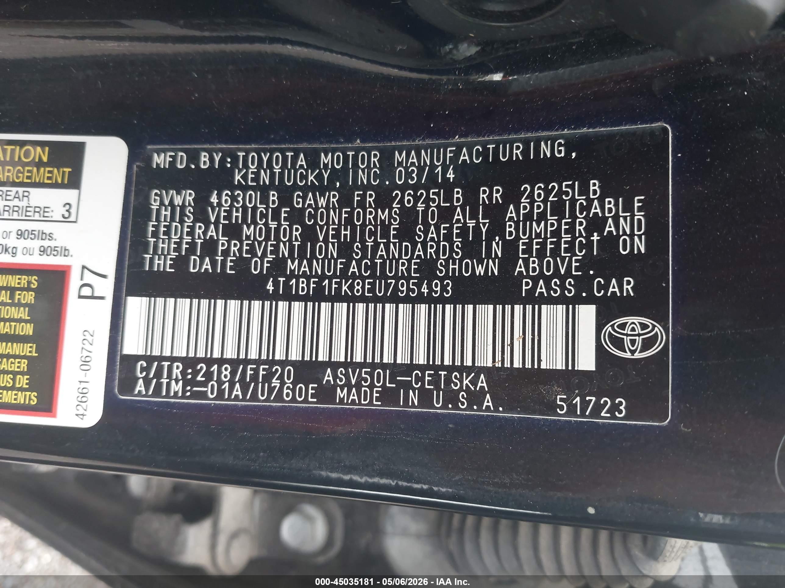 TOYOTA CAMRY image 9