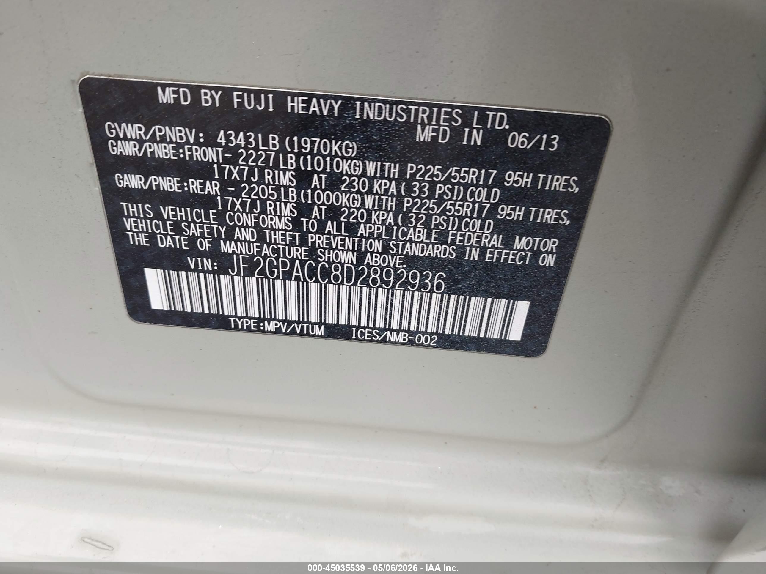 SUBARU XV image 9