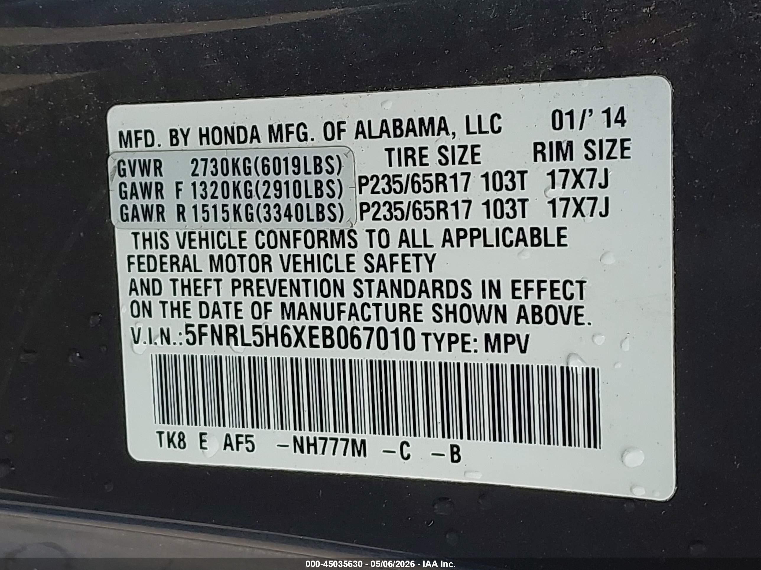 HONDA ODYSSEY image 9
