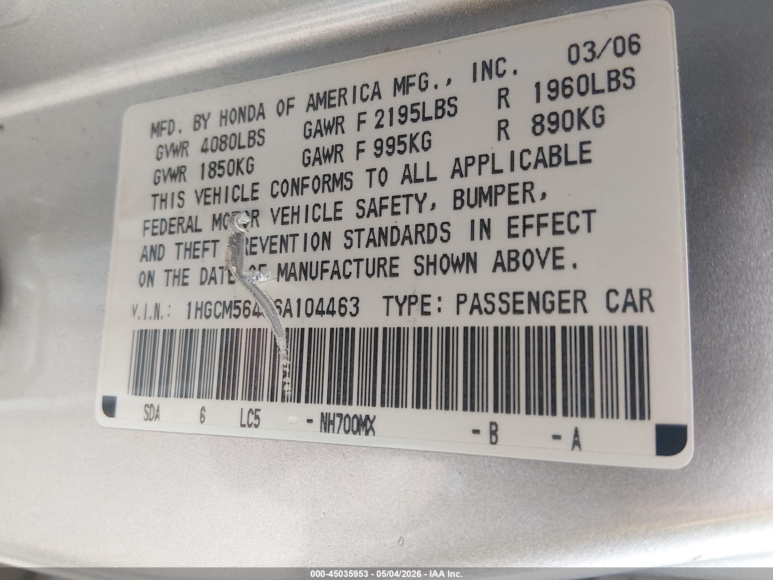 HONDA ACCORD image 9