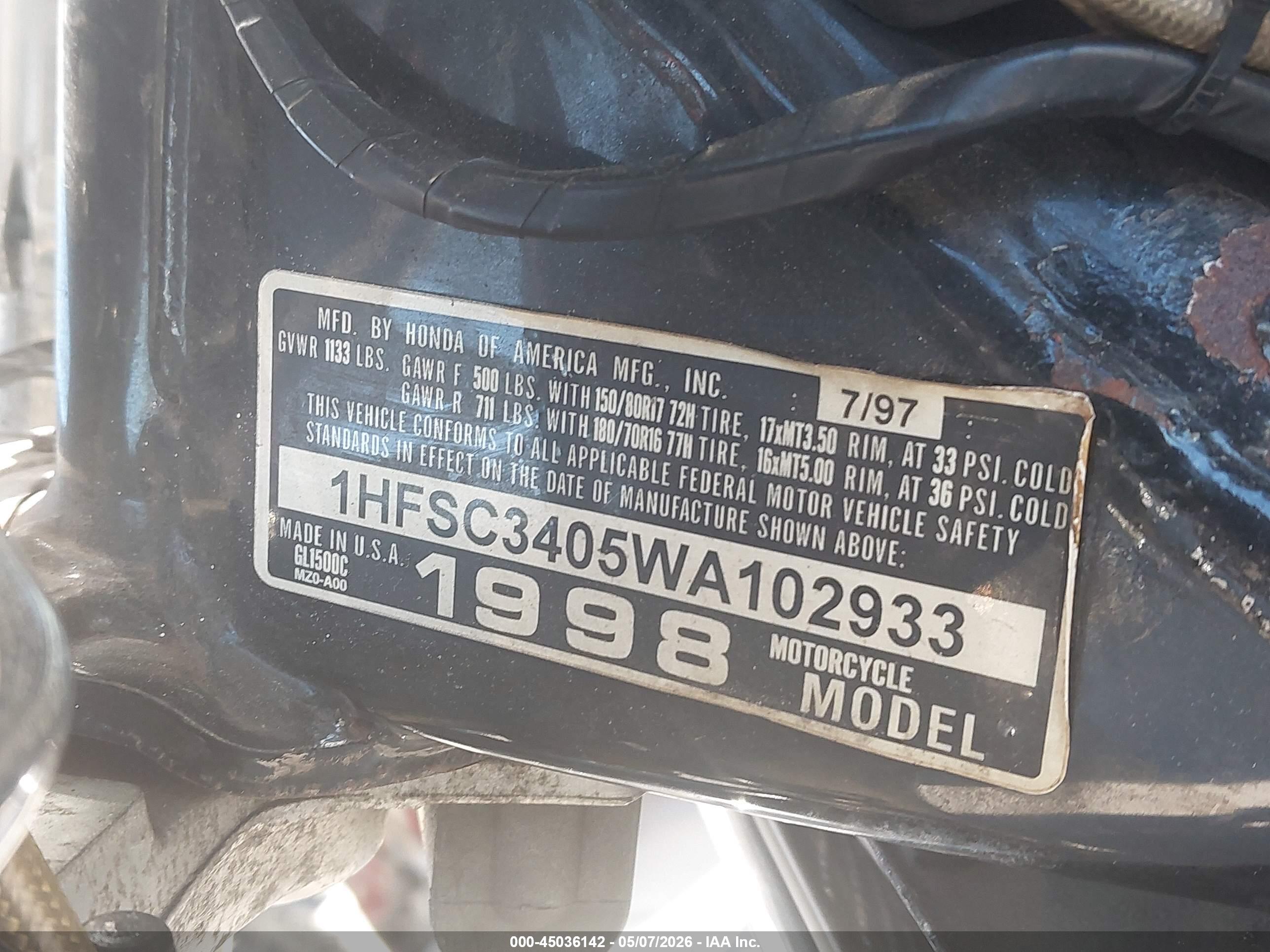 HONDA GL1500 image 10