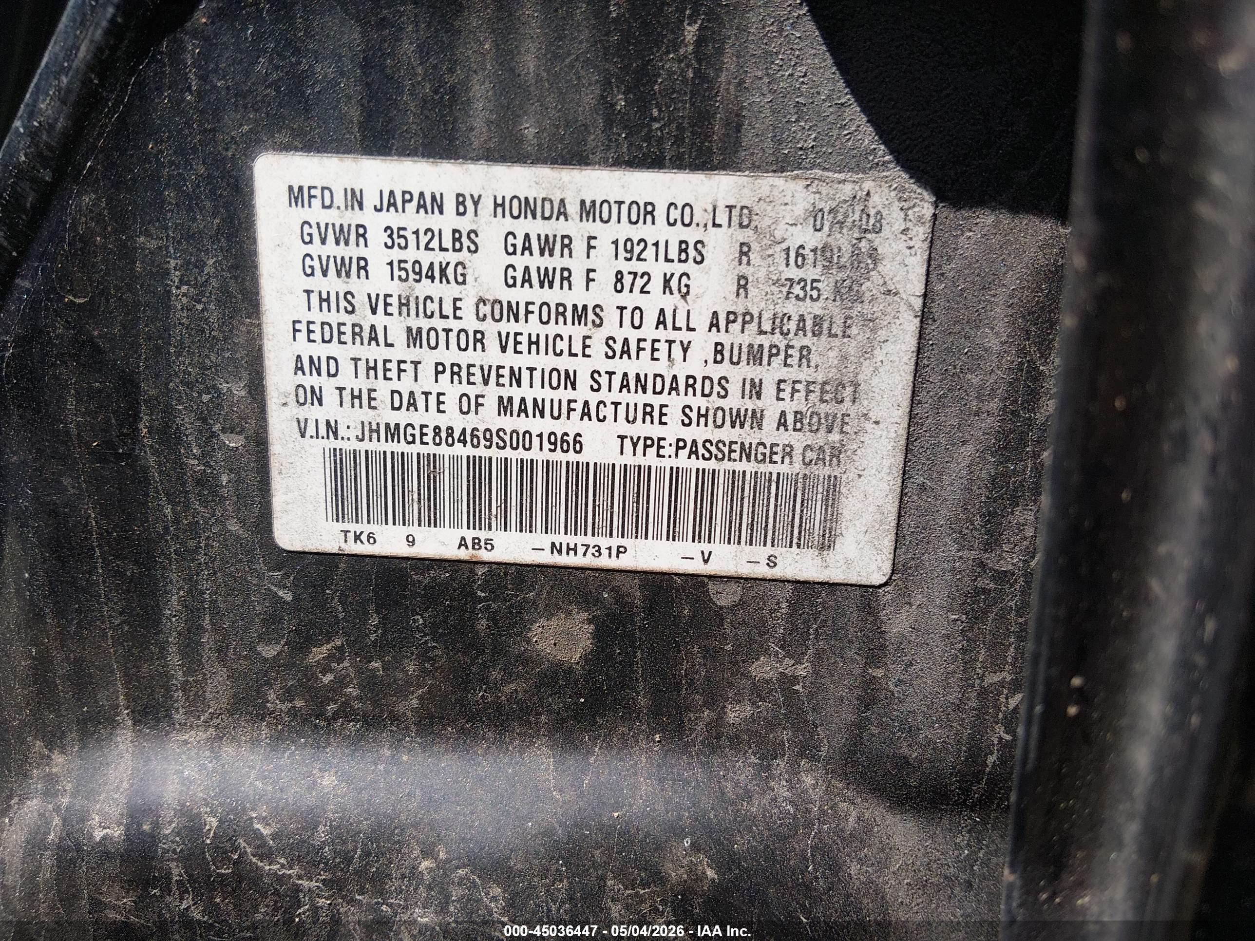 HONDA FIT image 9