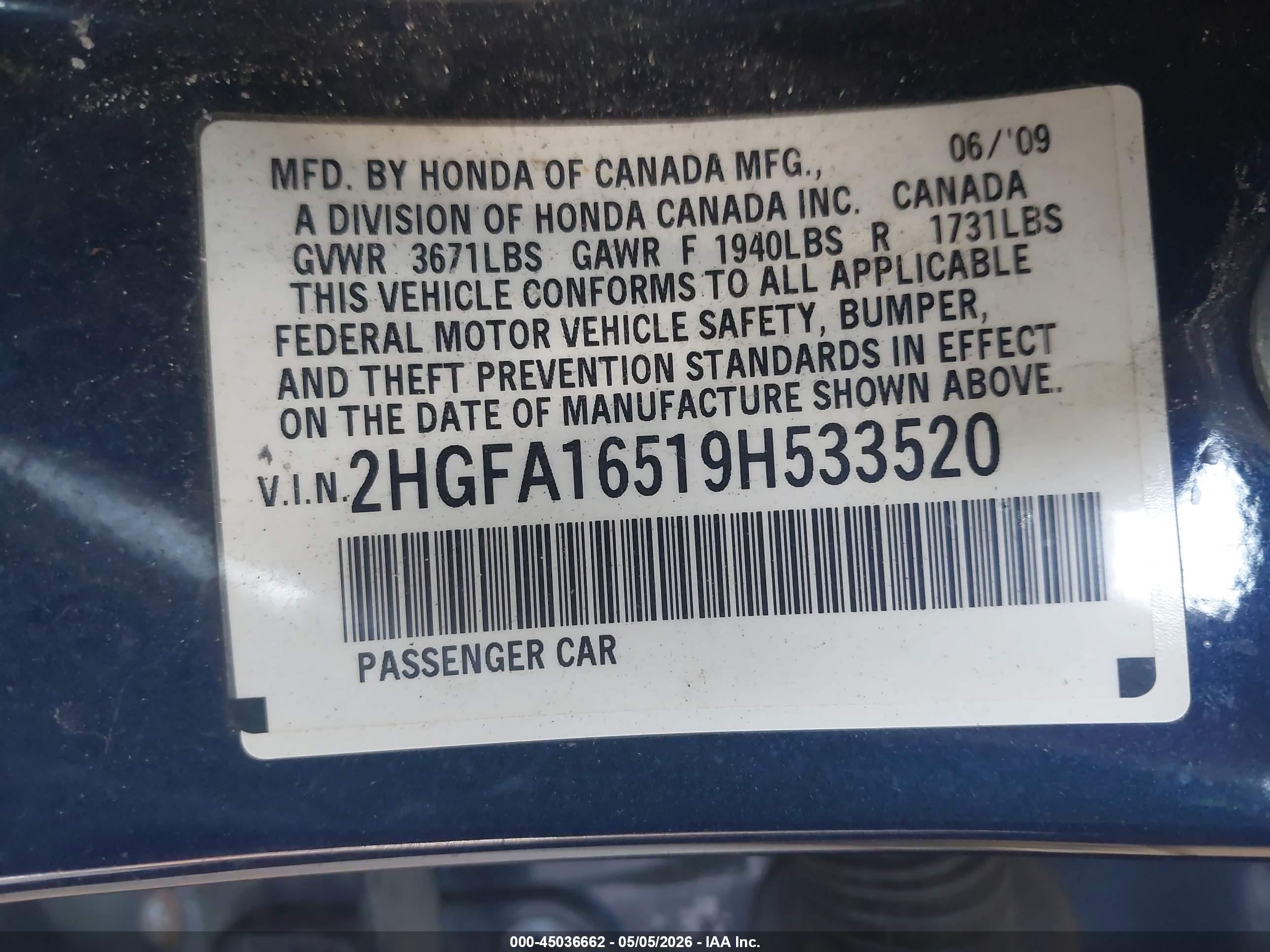 HONDA CIVIC image 9