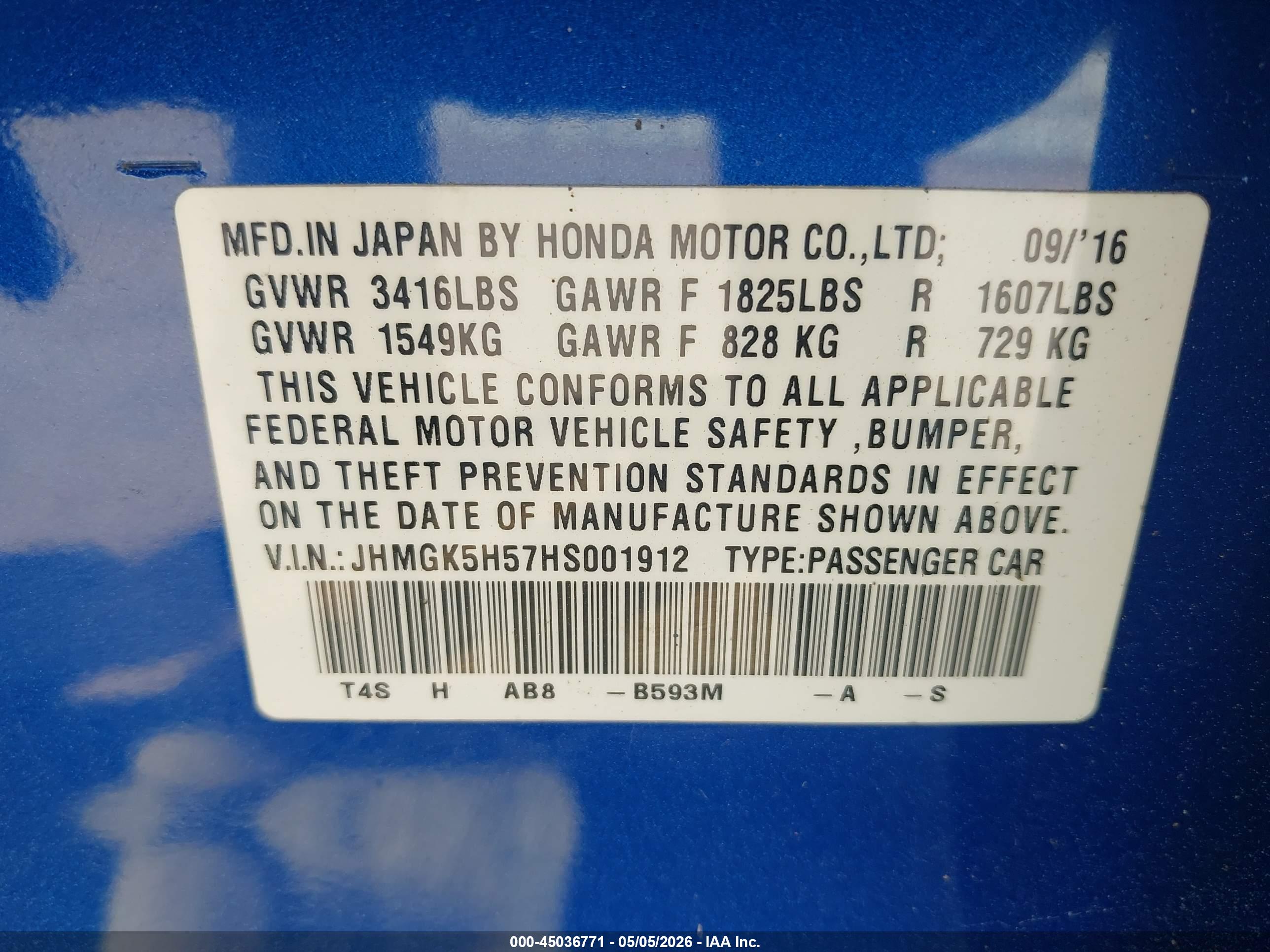 HONDA FIT image 9