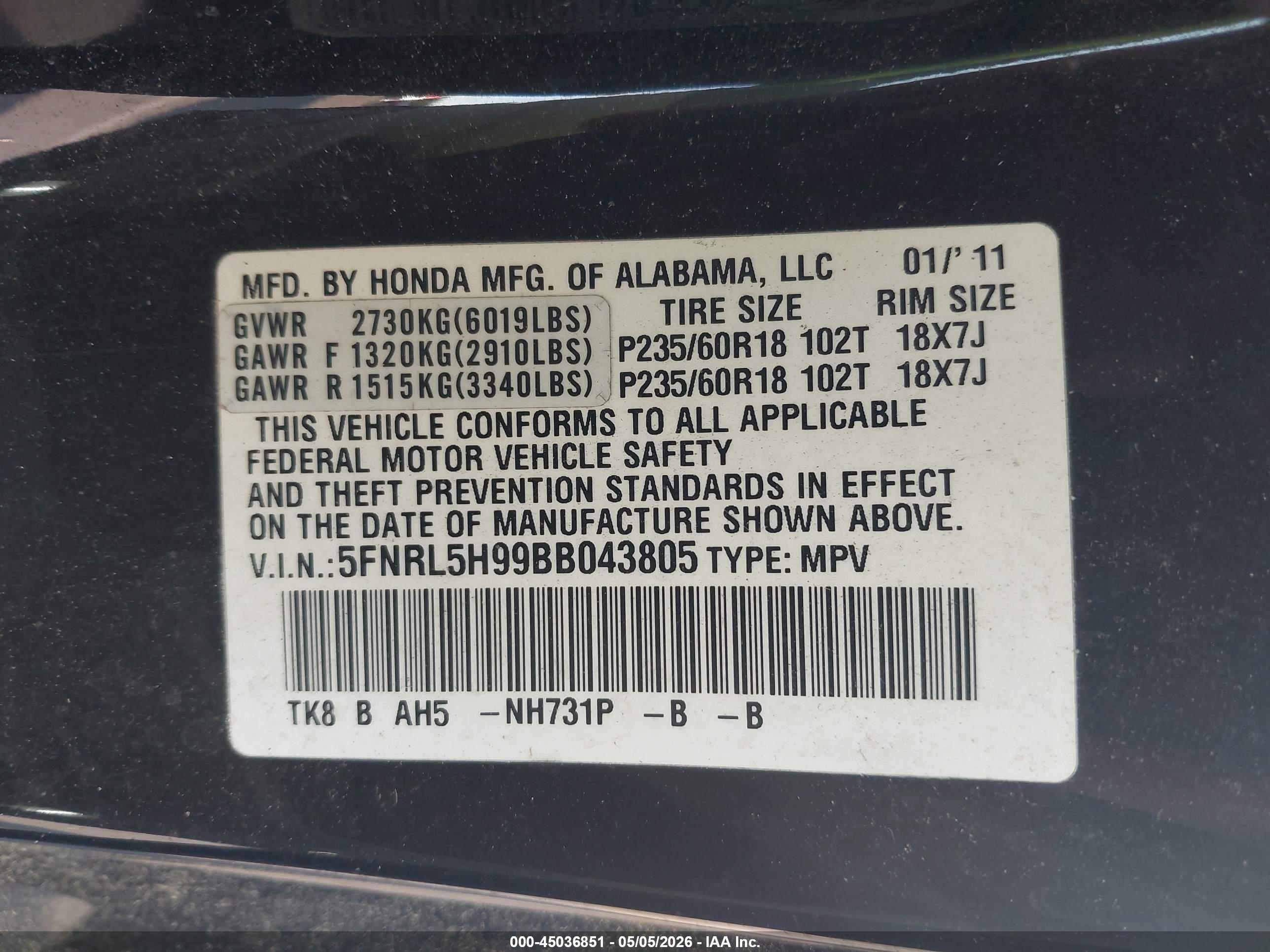 HONDA ODYSSEY image 9