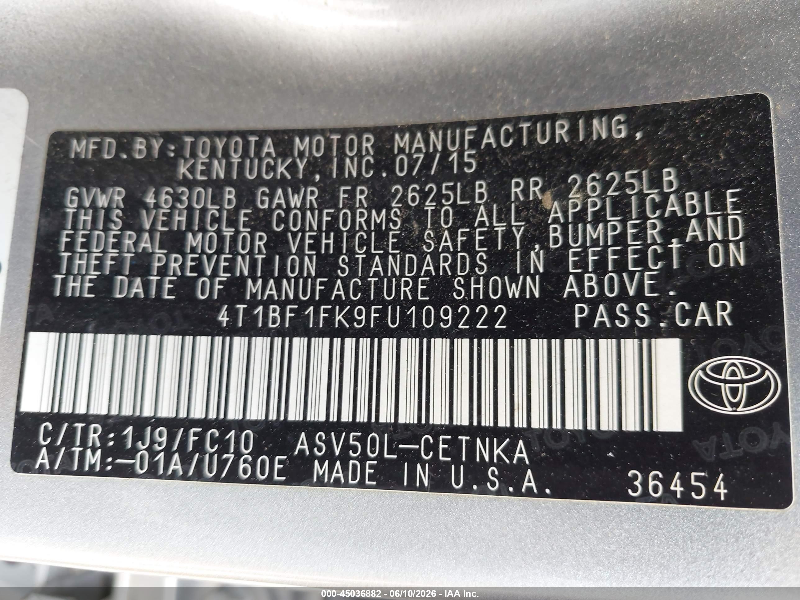 TOYOTA CAMRY image 9