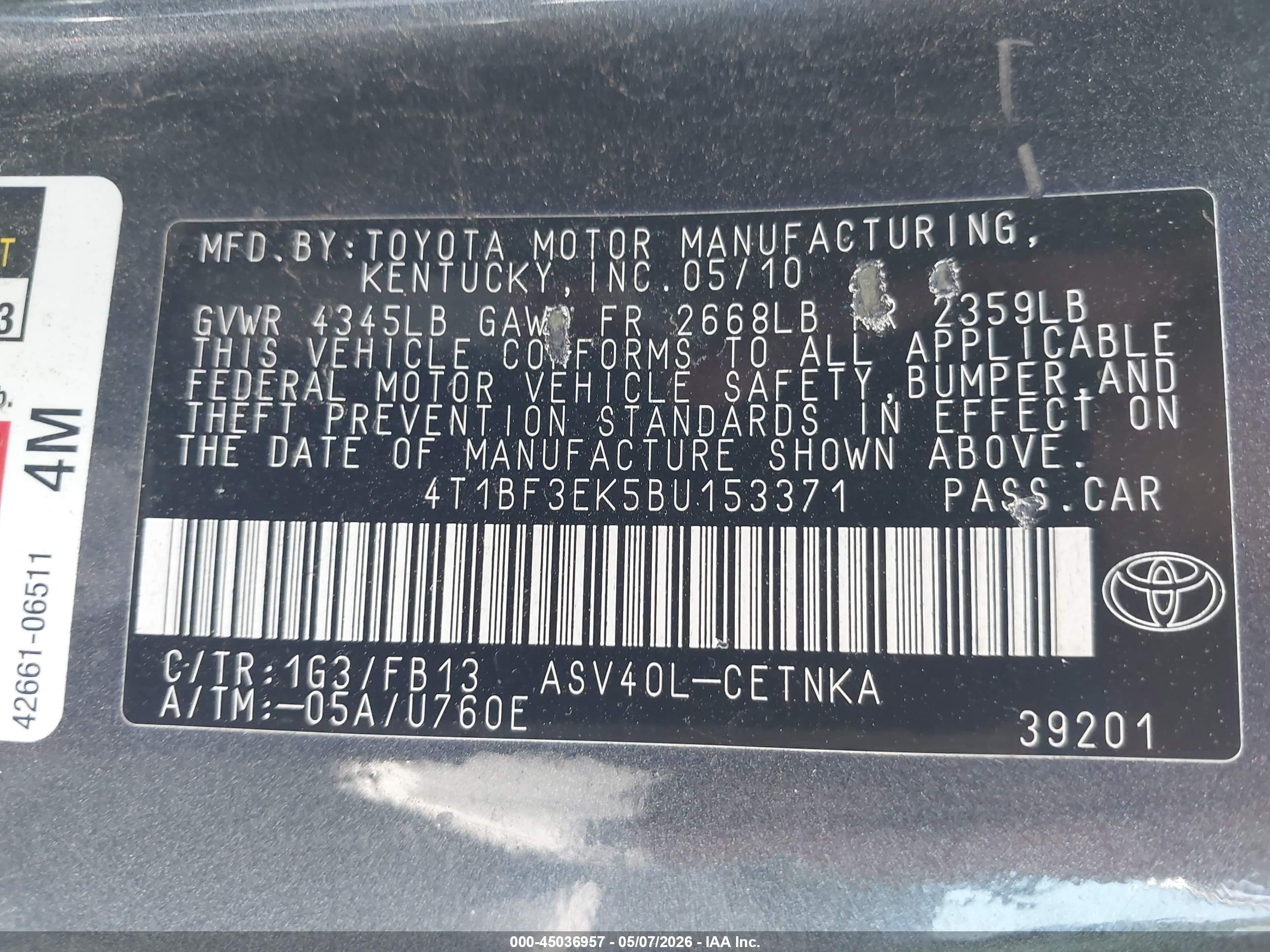 TOYOTA CAMRY image 9
