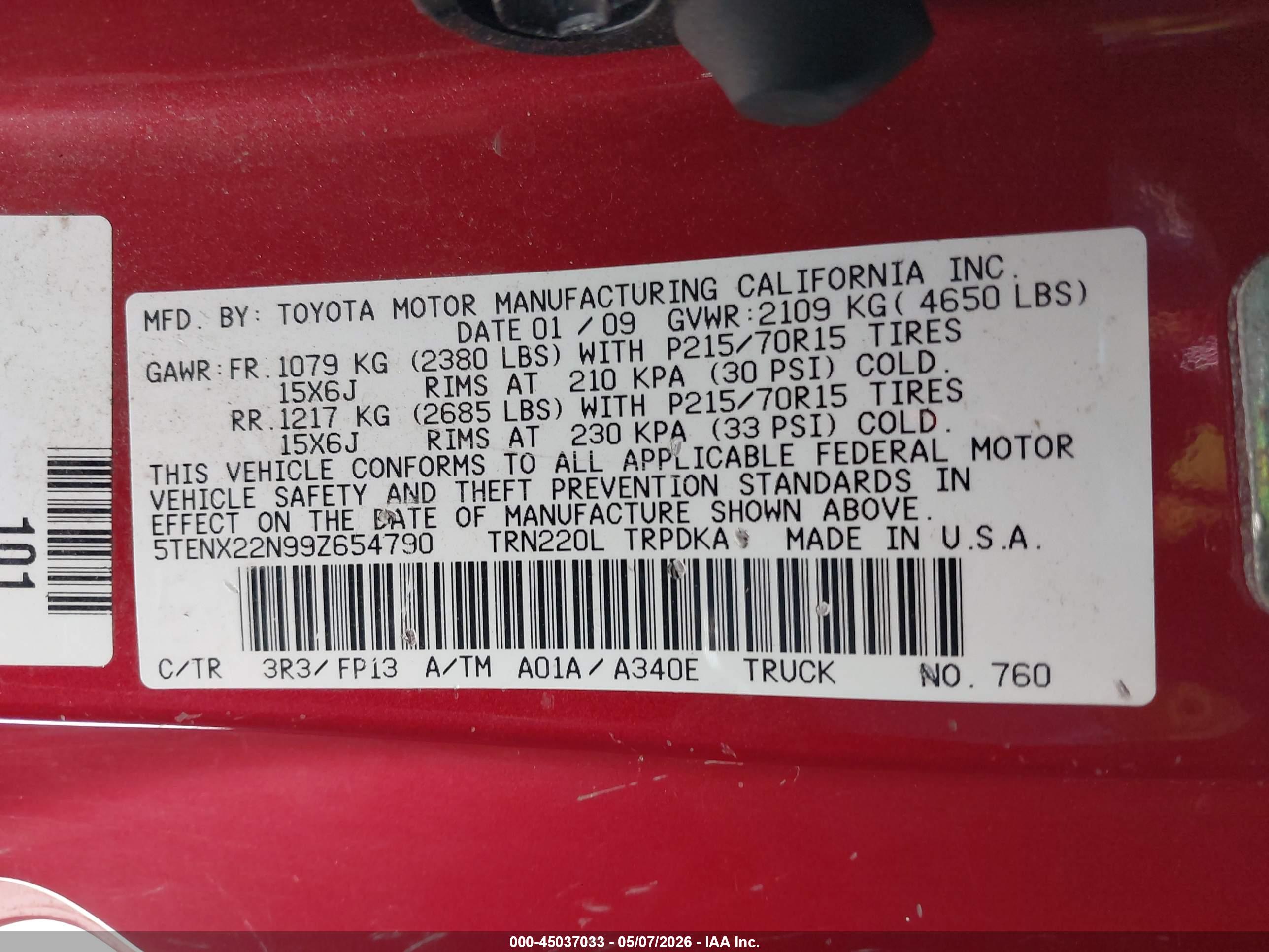 TOYOTA TACOMA image 9