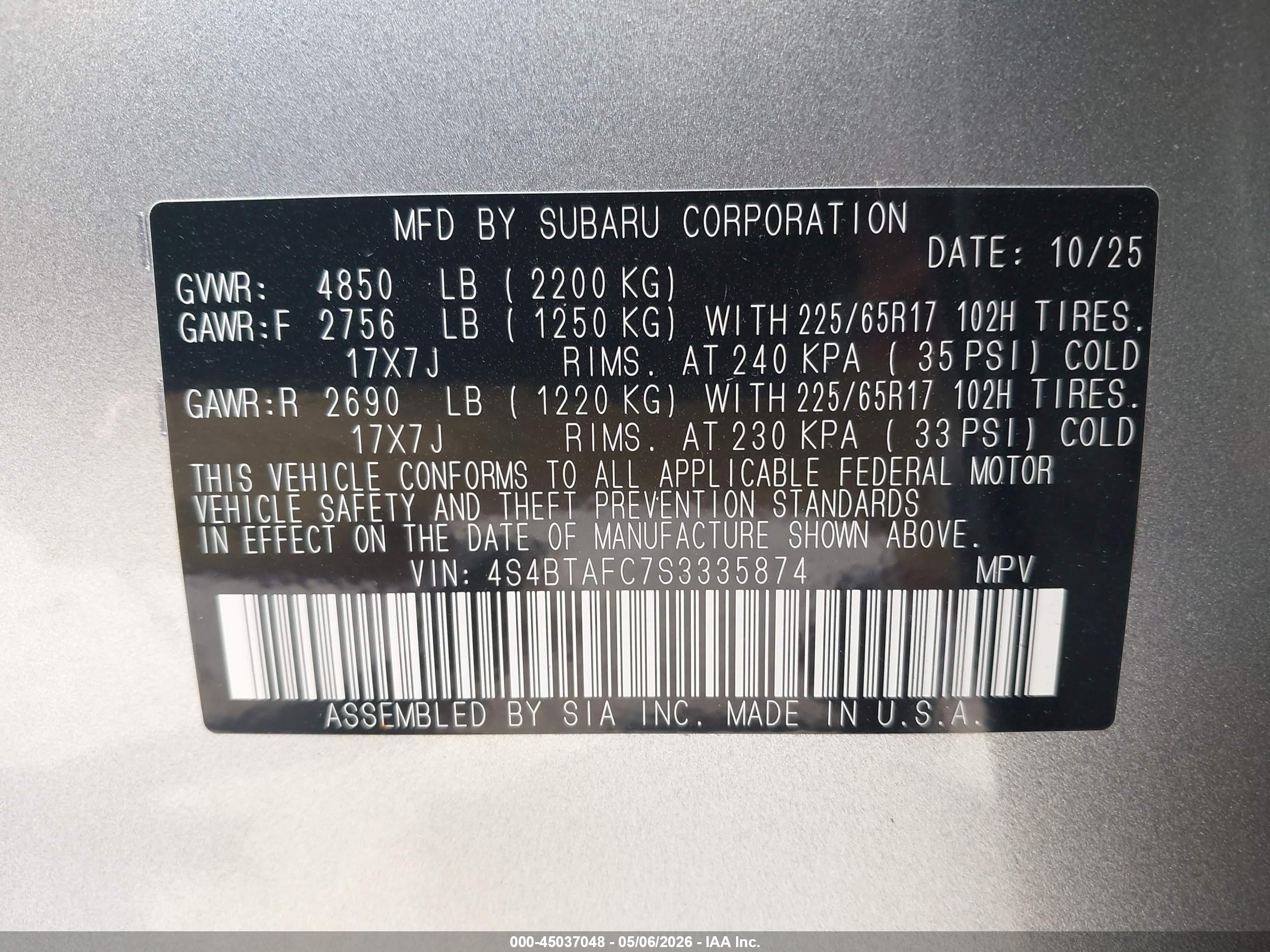 SUBARU OUTBACK image 9