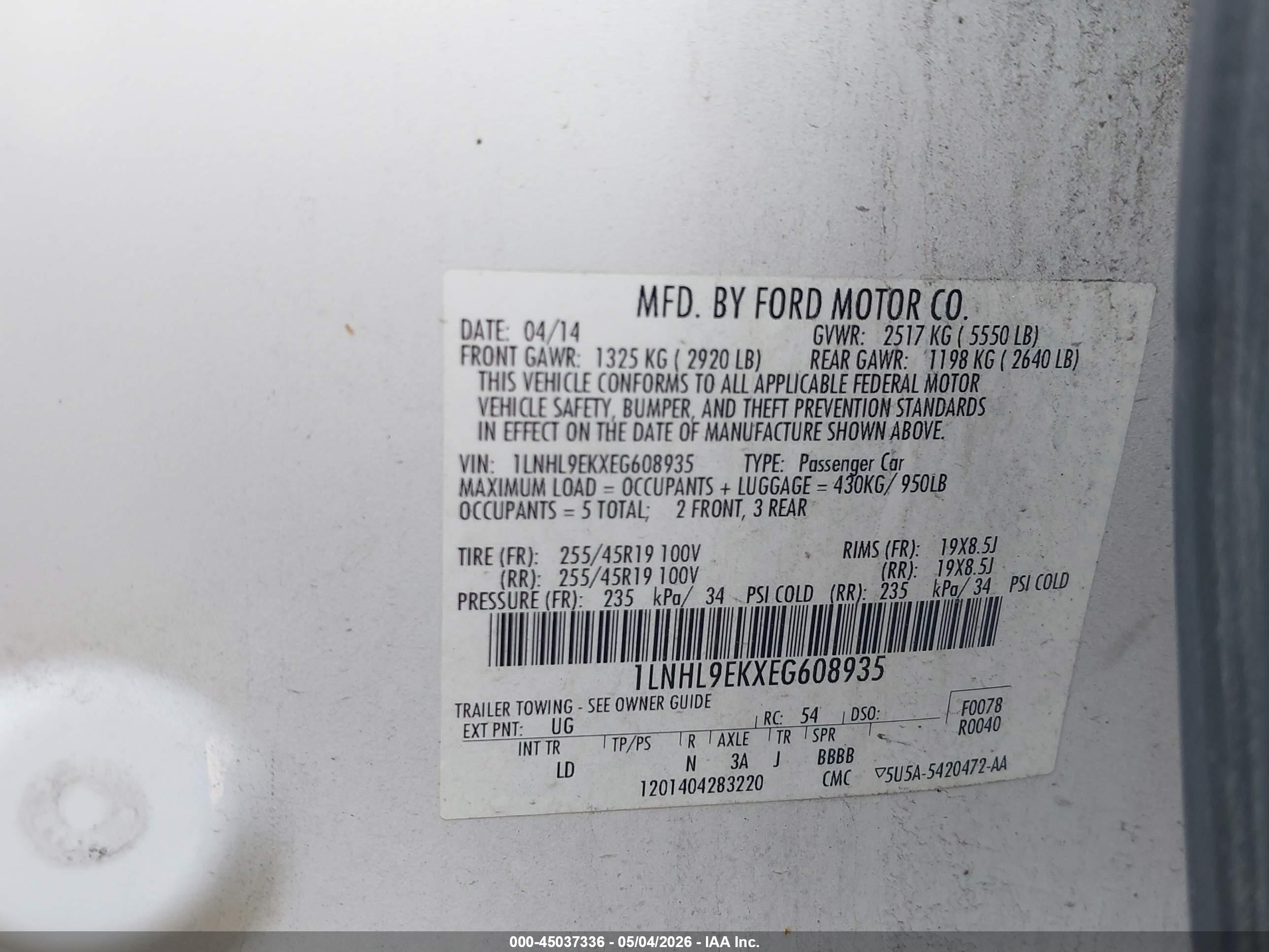 LINCOLN MKS image 9