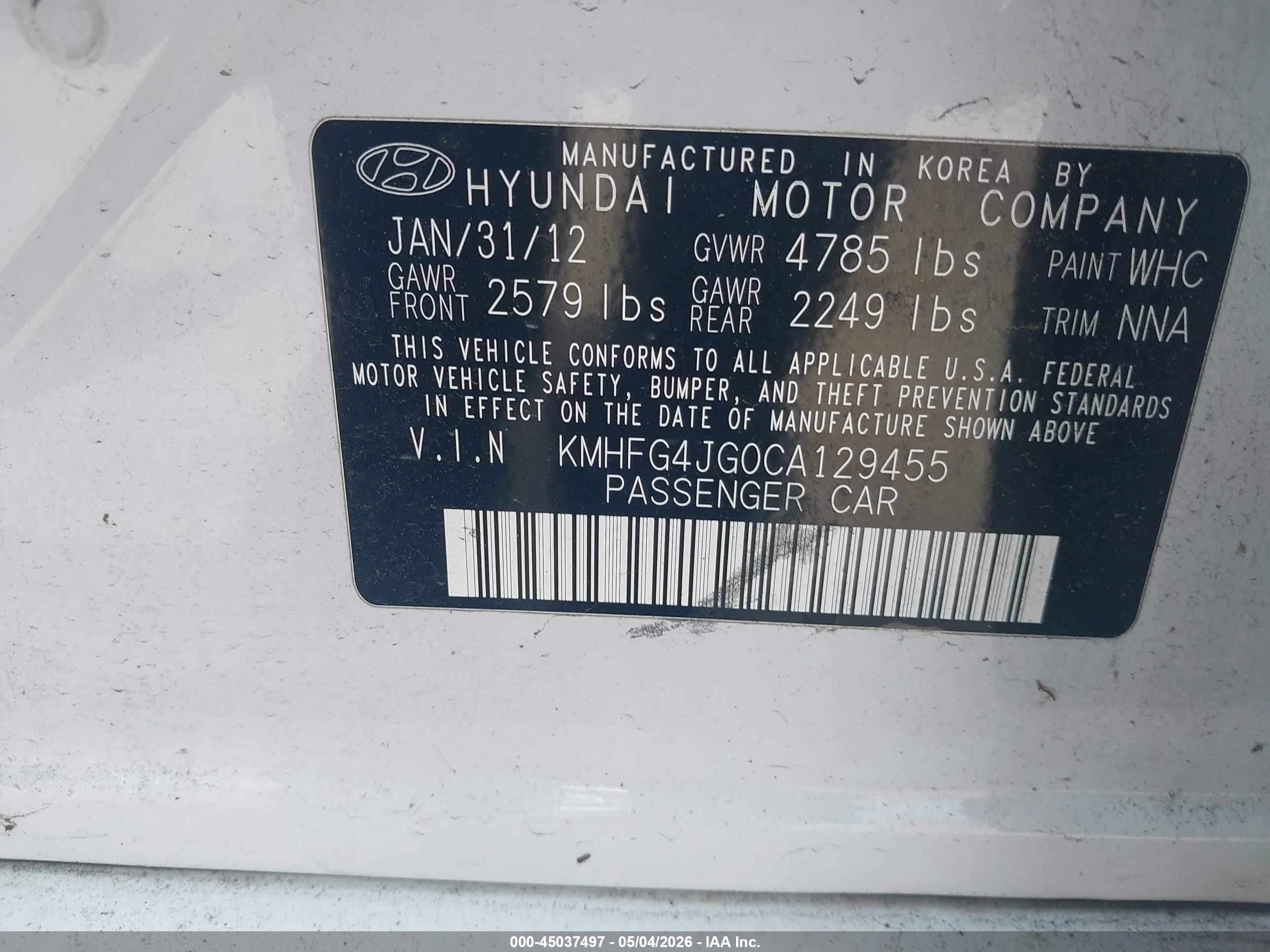 HYUNDAI AZERA image 9