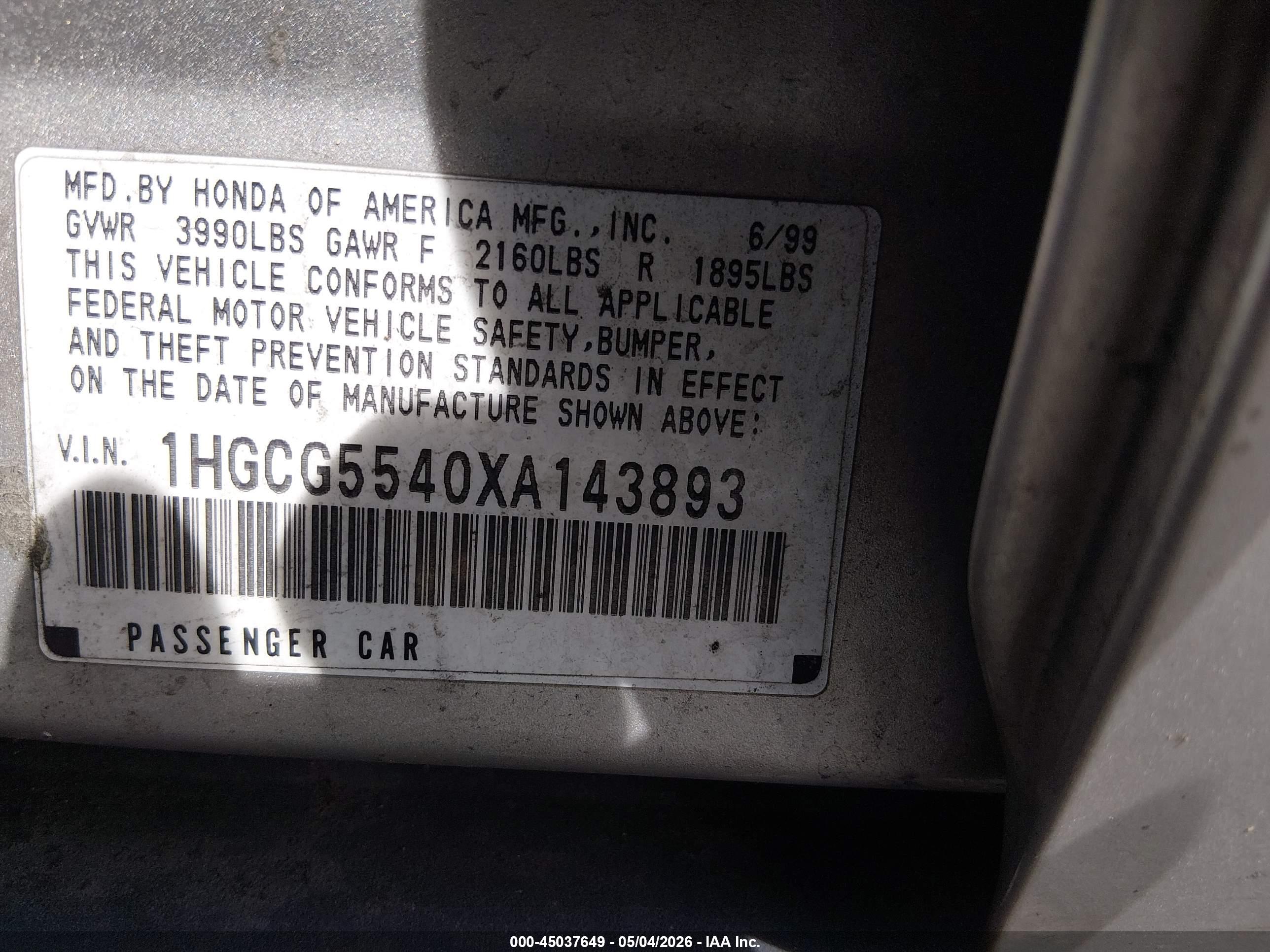 HONDA ACCORD image 9