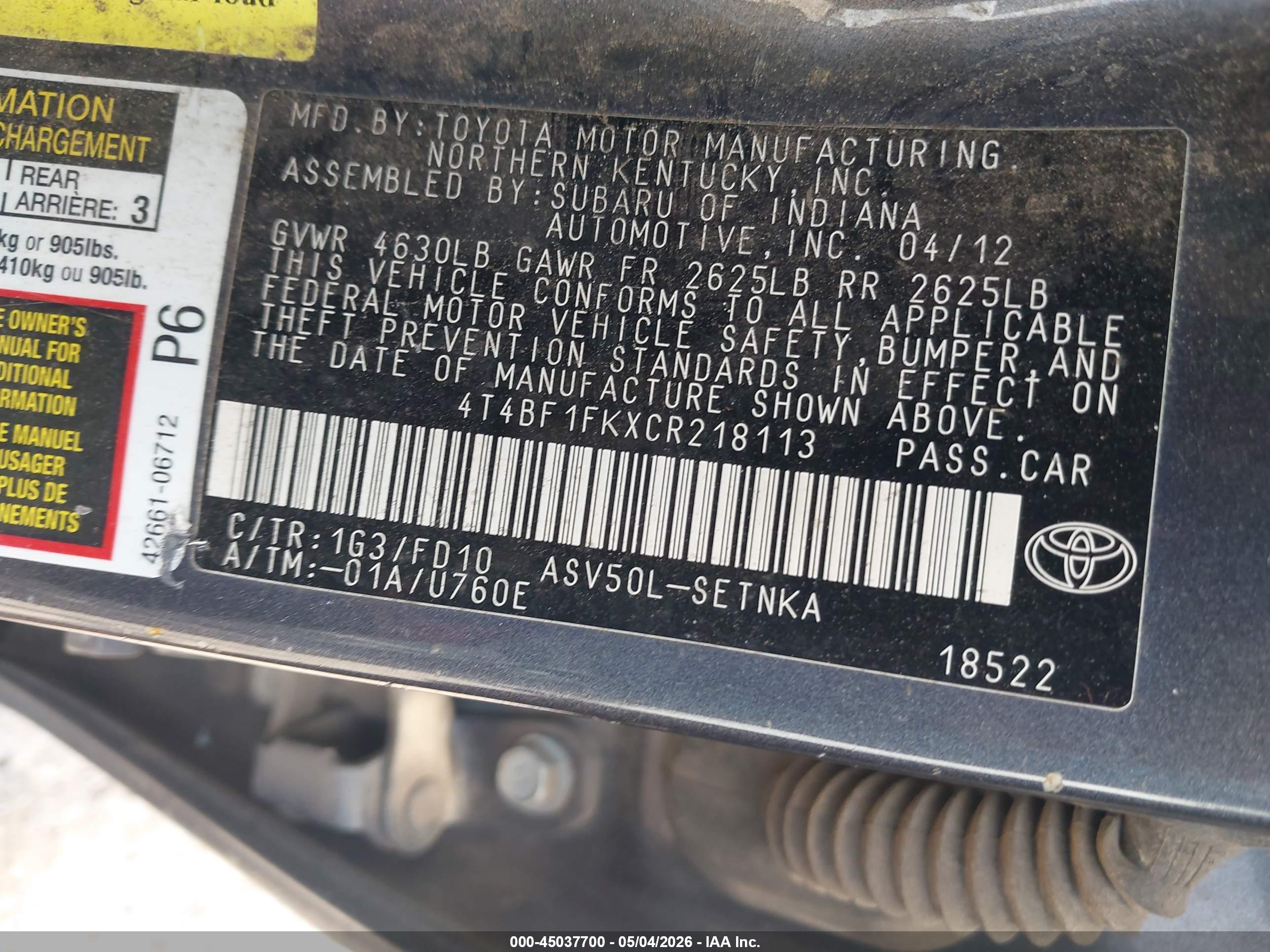 TOYOTA CAMRY image 9