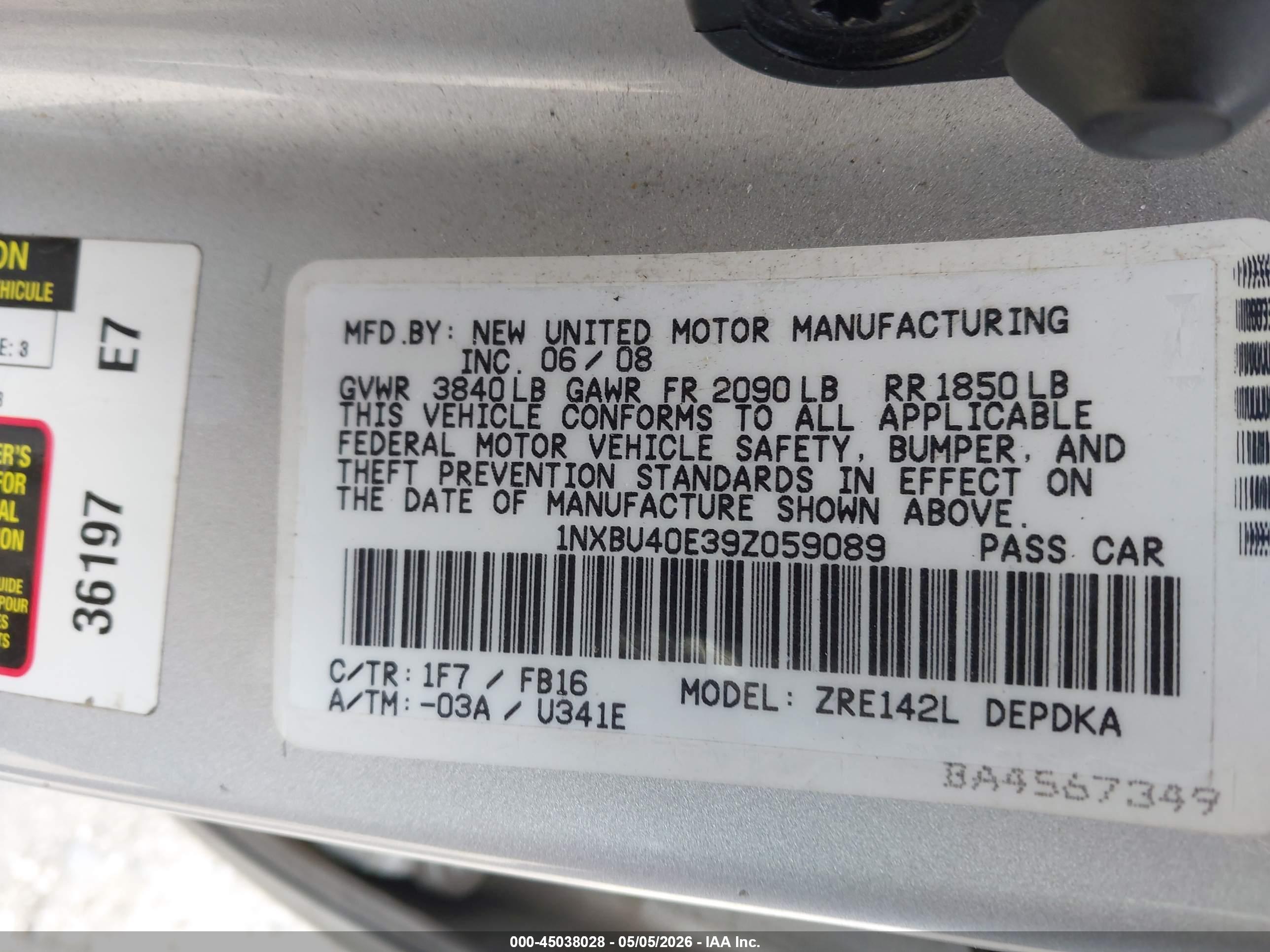 TOYOTA COROLLA image 9