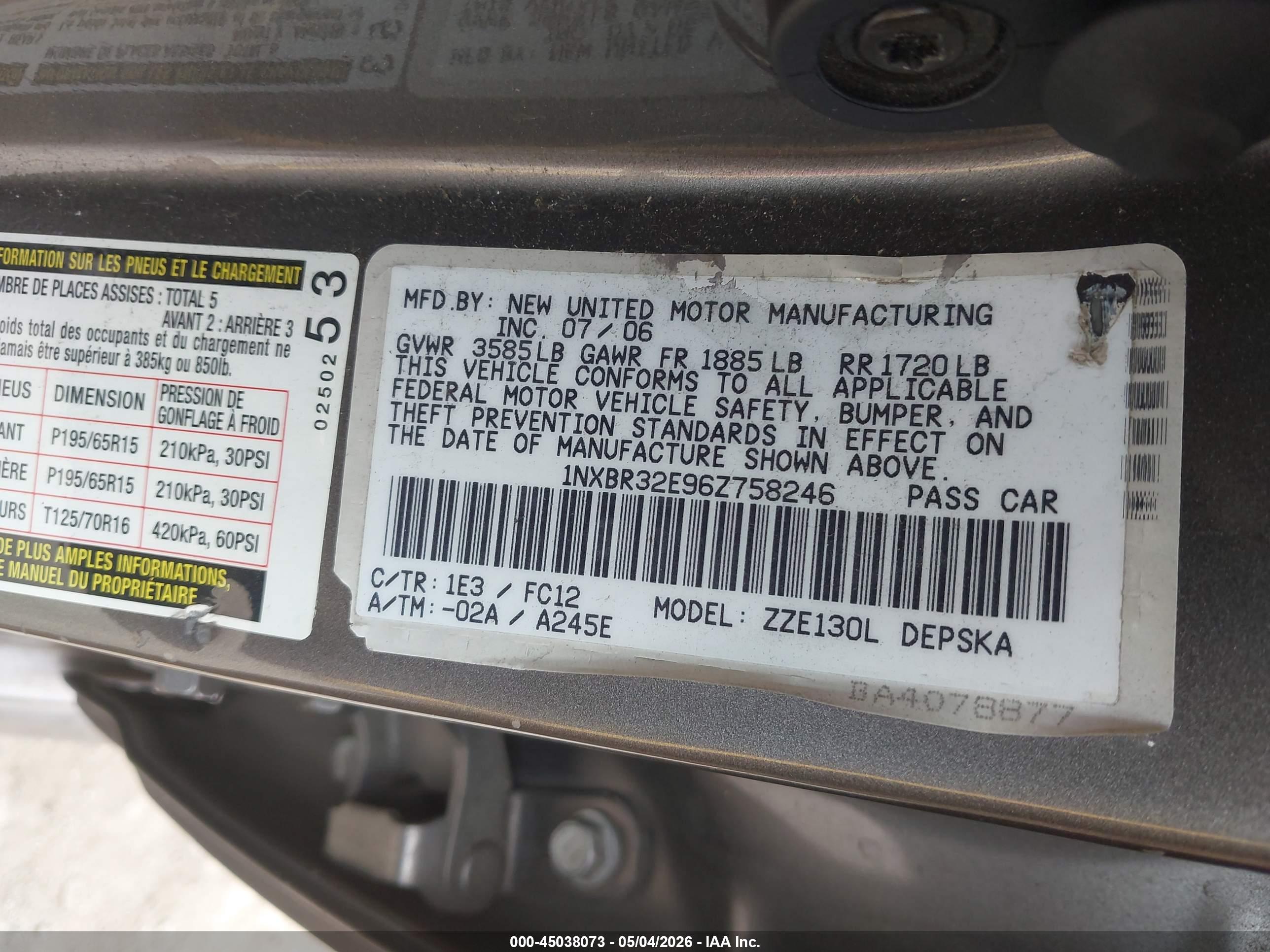 TOYOTA COROLLA image 9