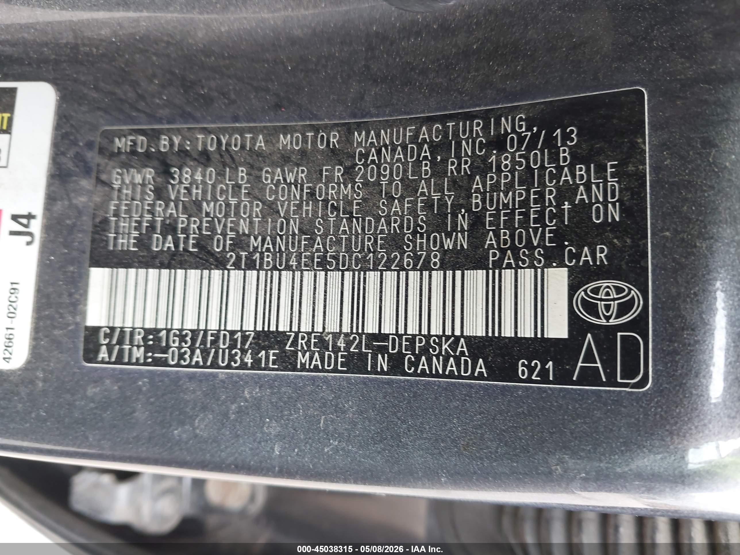 TOYOTA COROLLA image 9