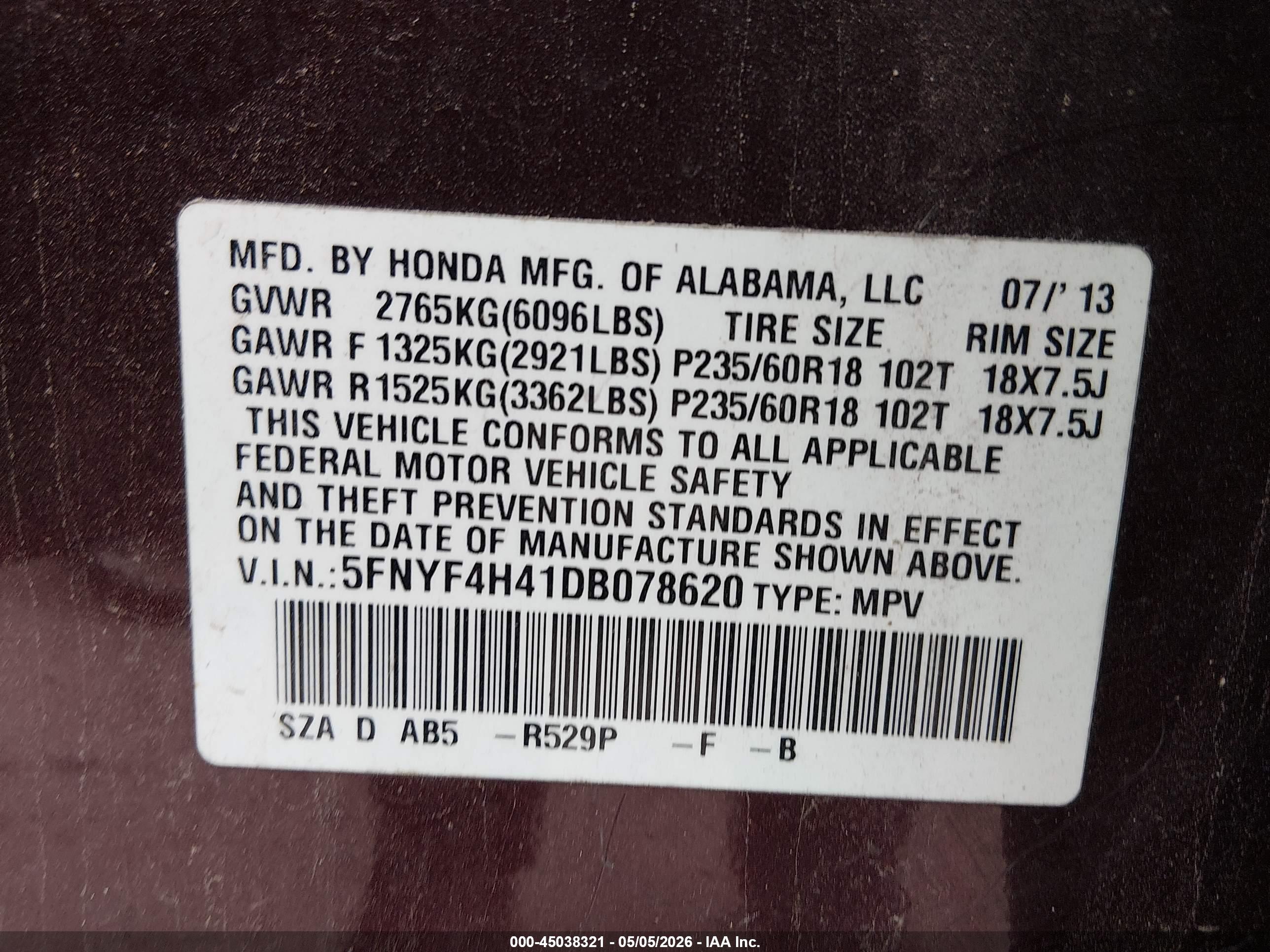 HONDA PILOT image 9