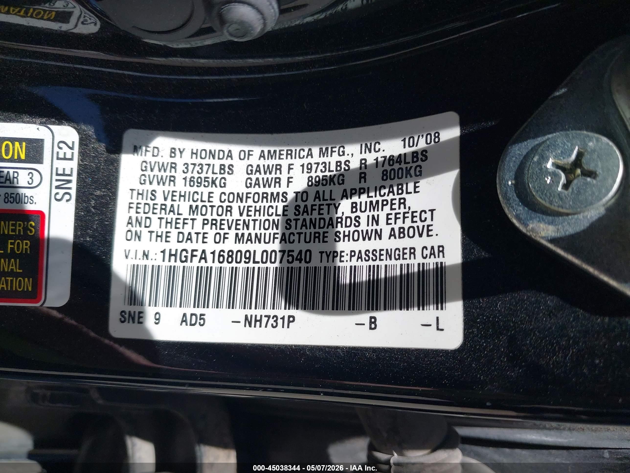 HONDA CIVIC image 9