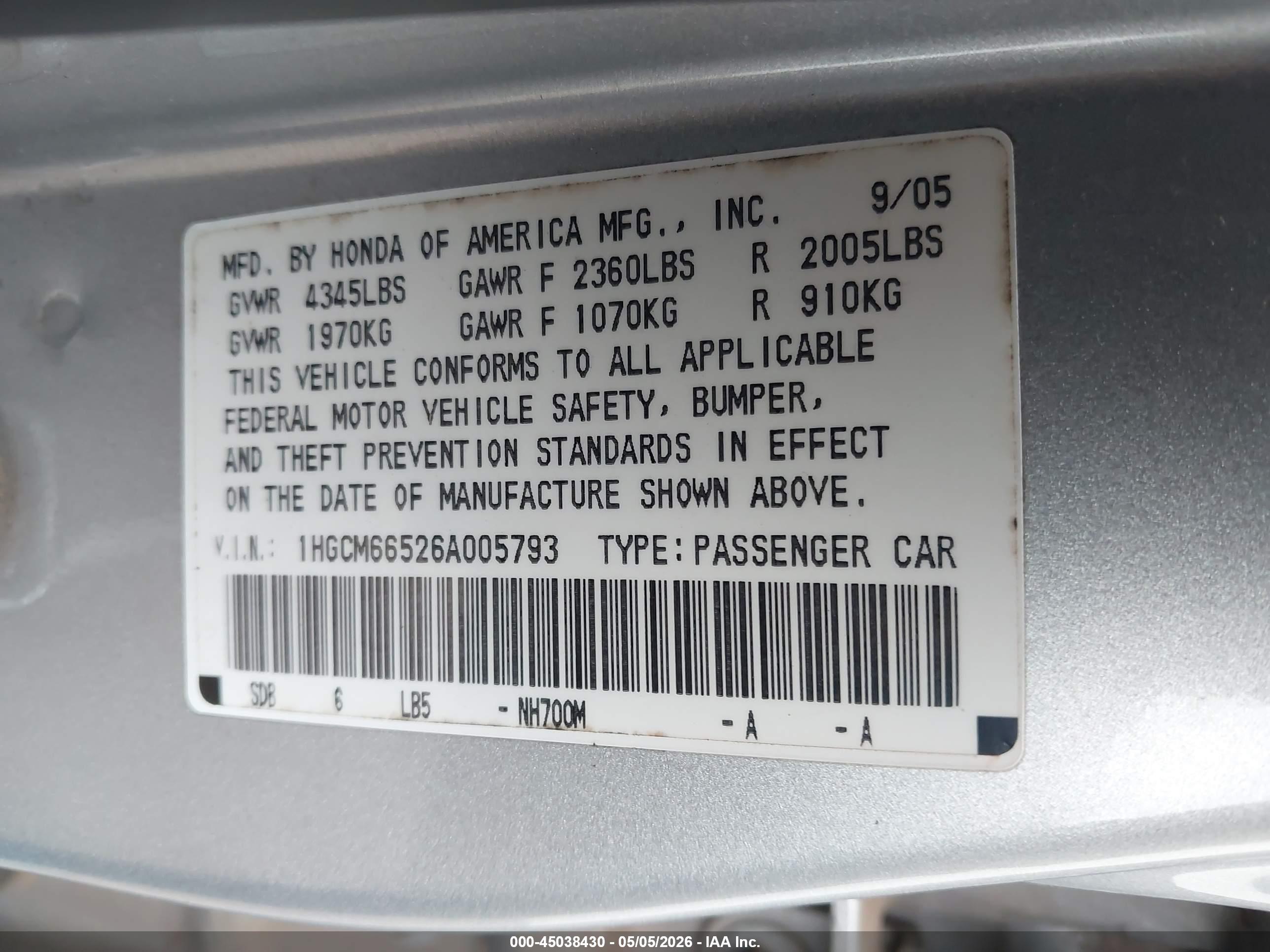 HONDA ACCORD image 9