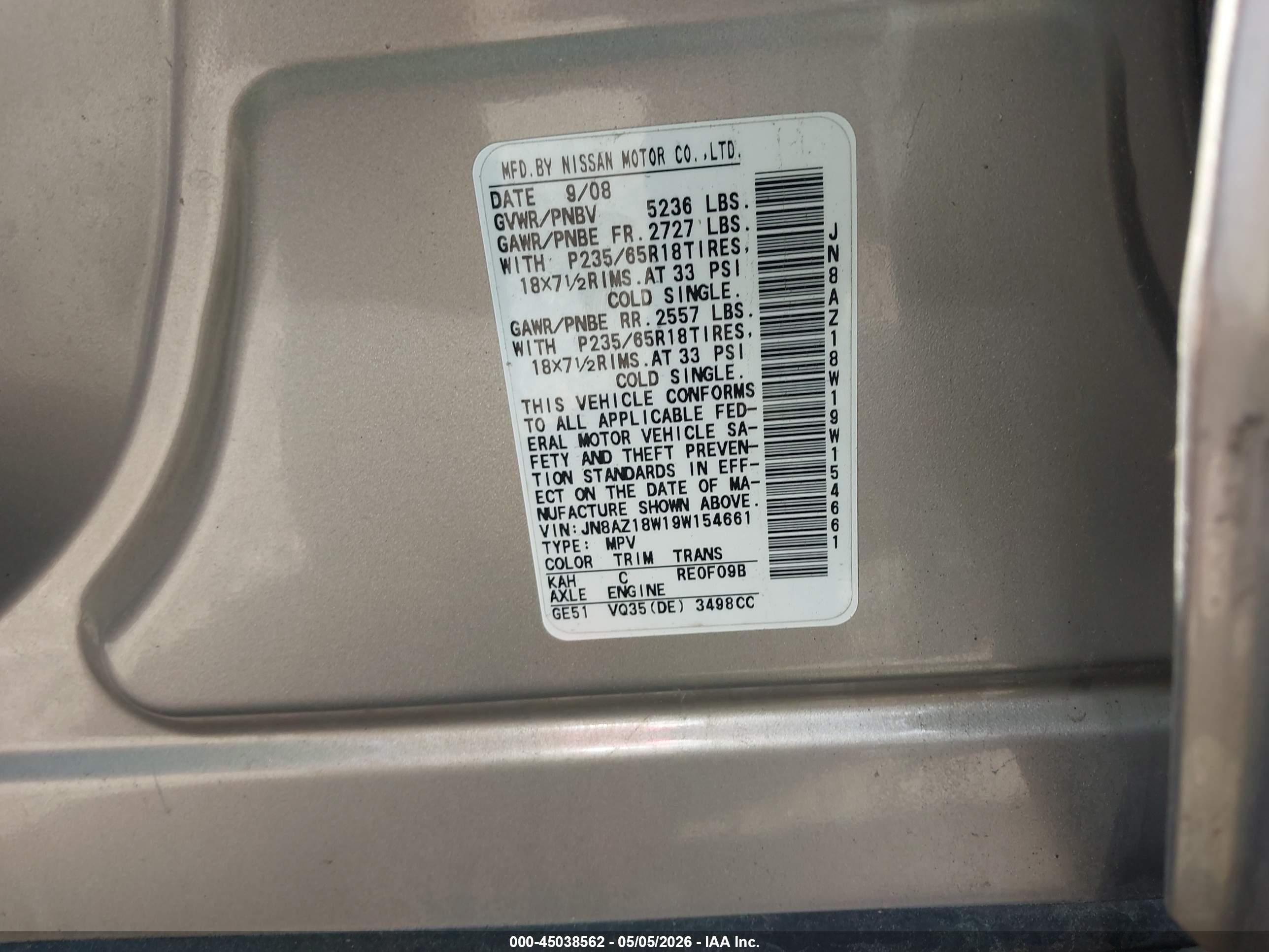 NISSAN MURANO image 9