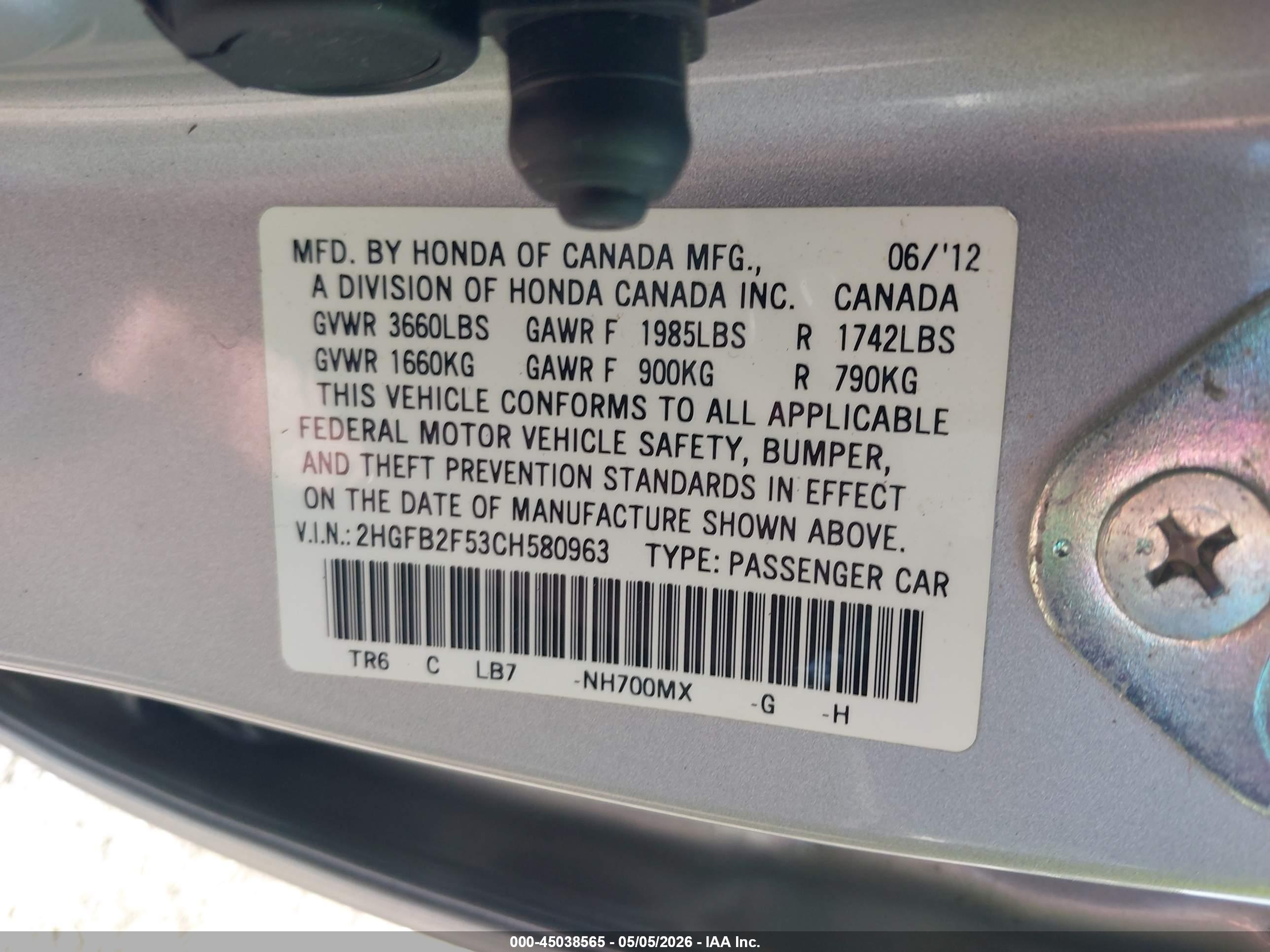 HONDA CIVIC image 9
