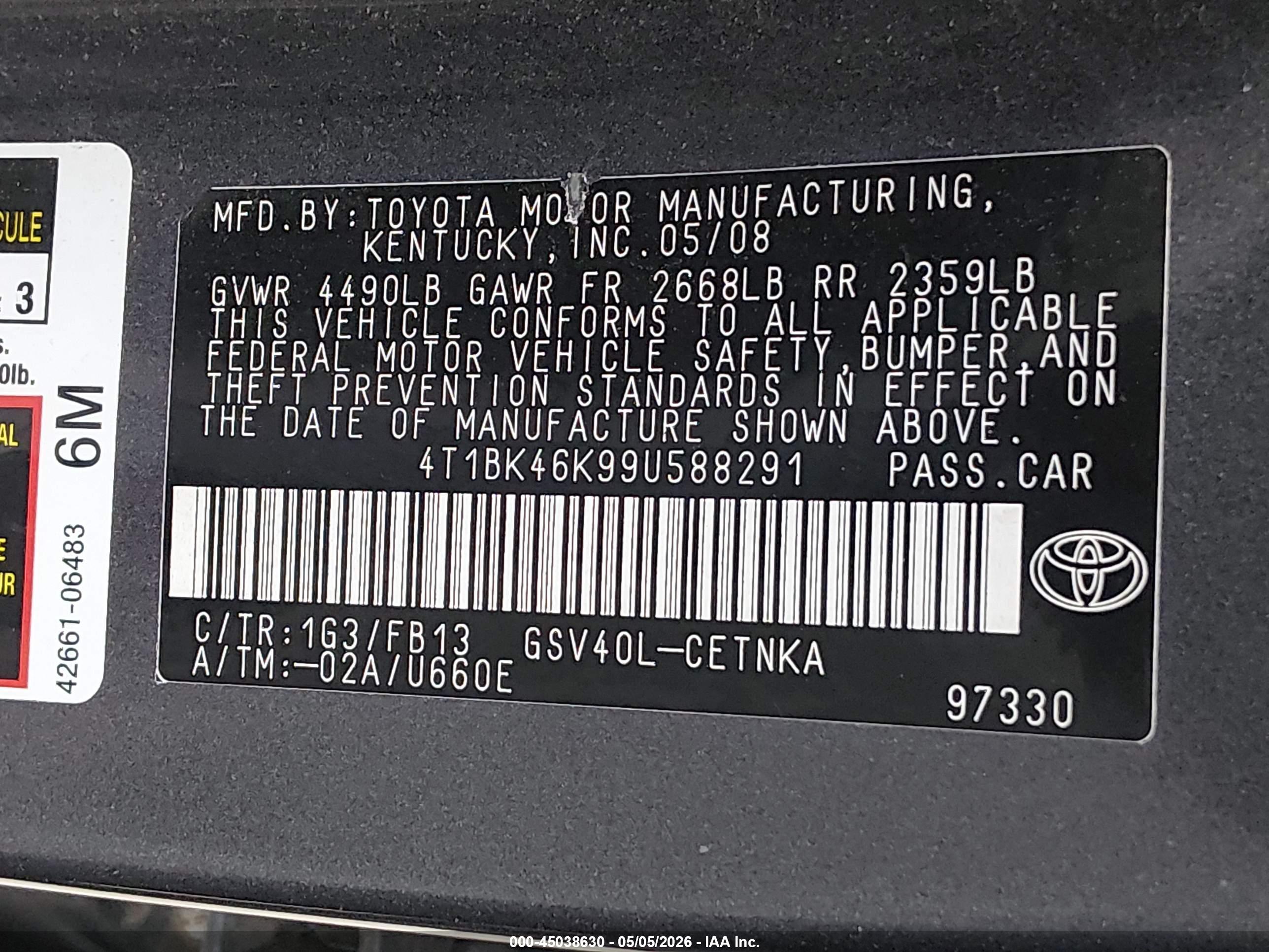 TOYOTA CAMRY image 9
