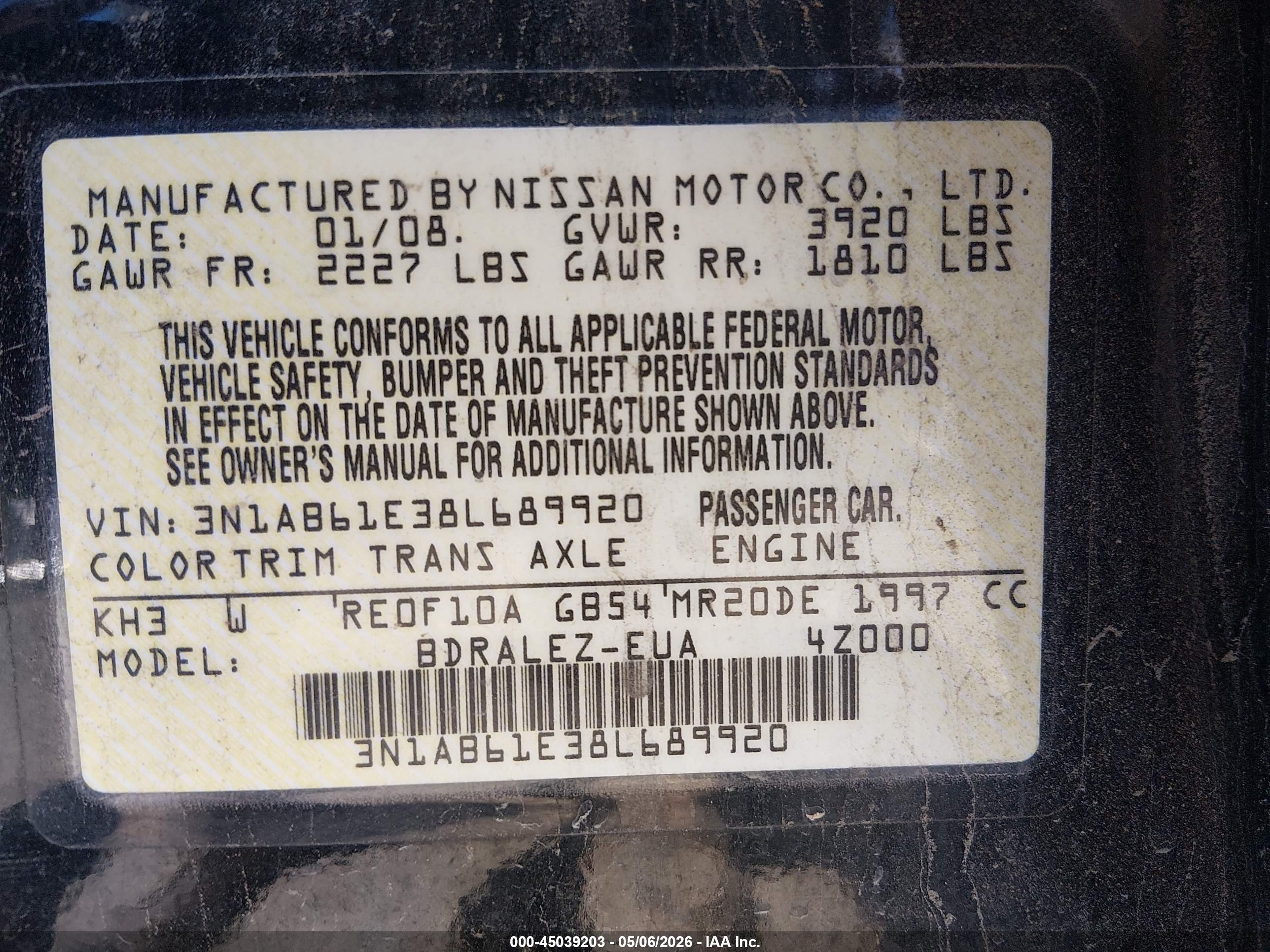 NISSAN SENTRA image 9