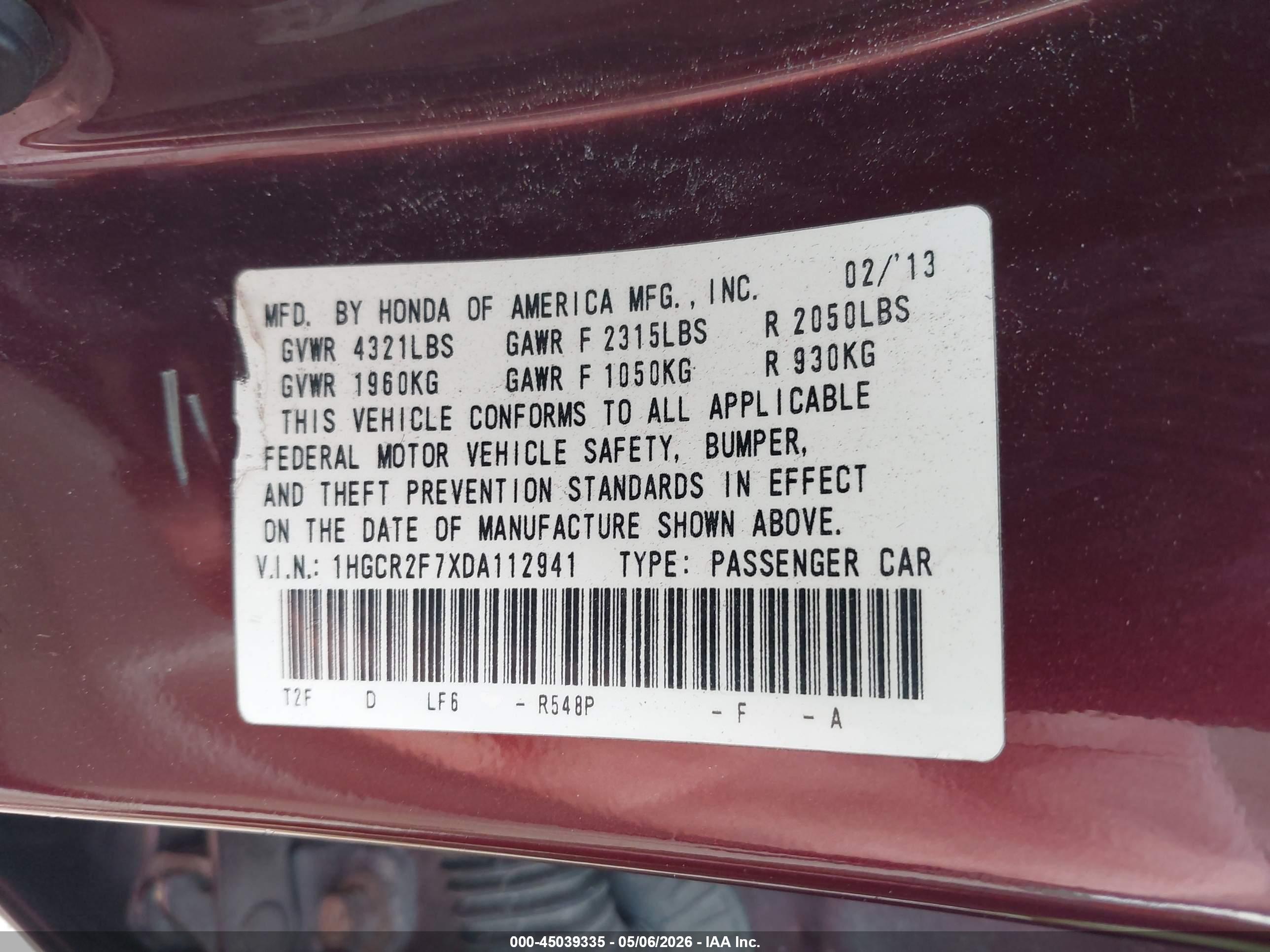 HONDA ACCORD image 9