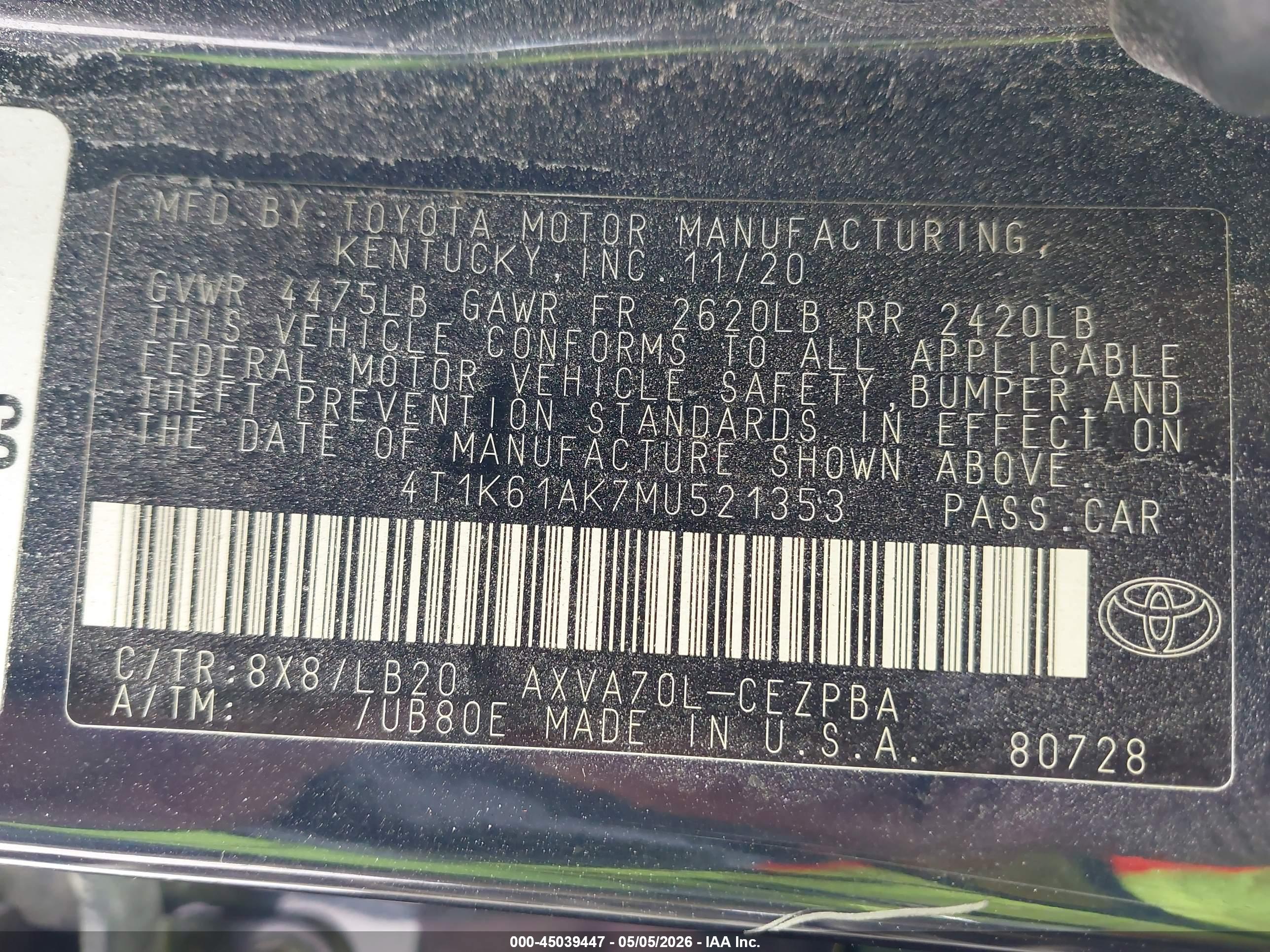 TOYOTA CAMRY image 9