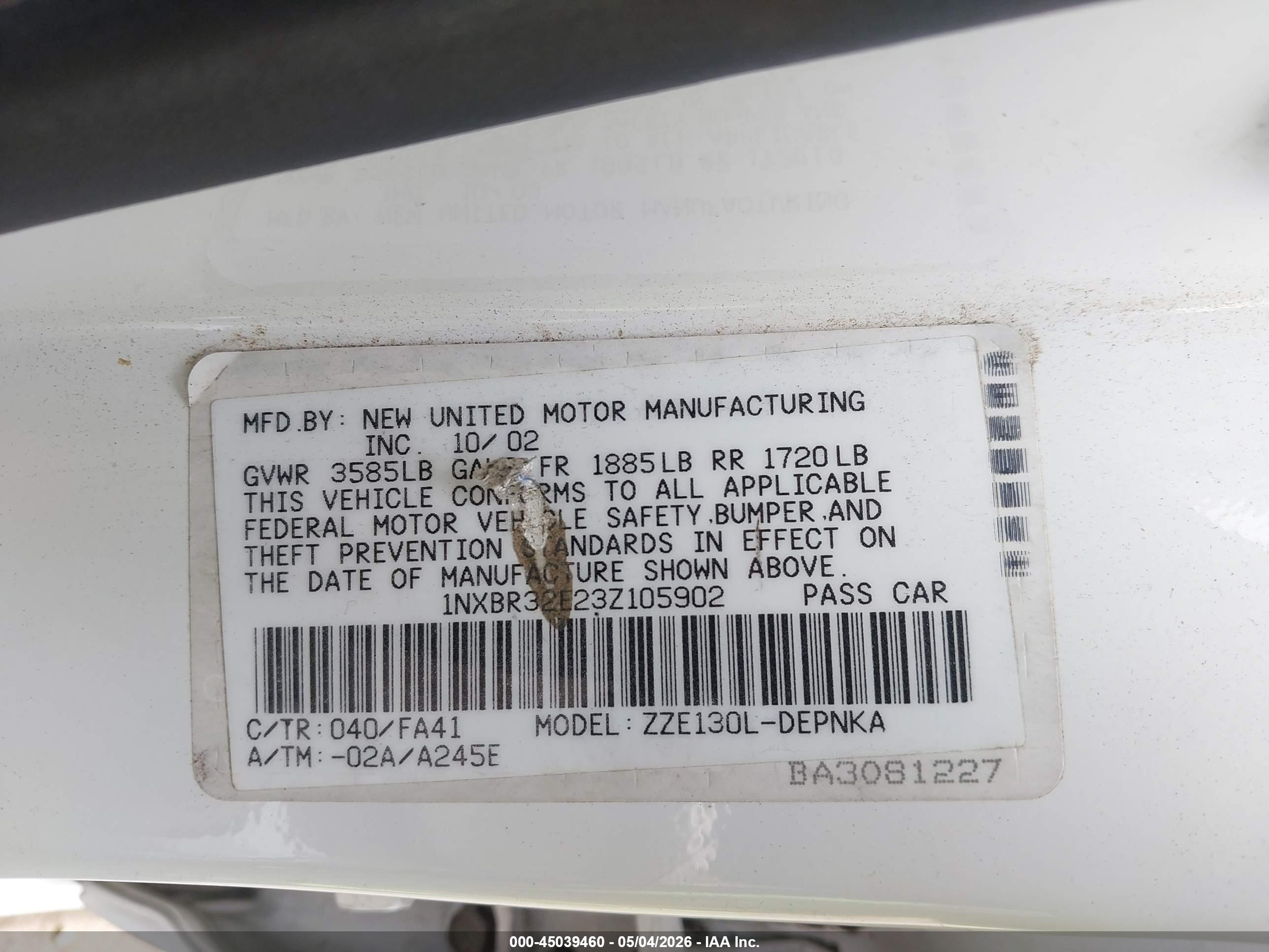 TOYOTA COROLLA image 9