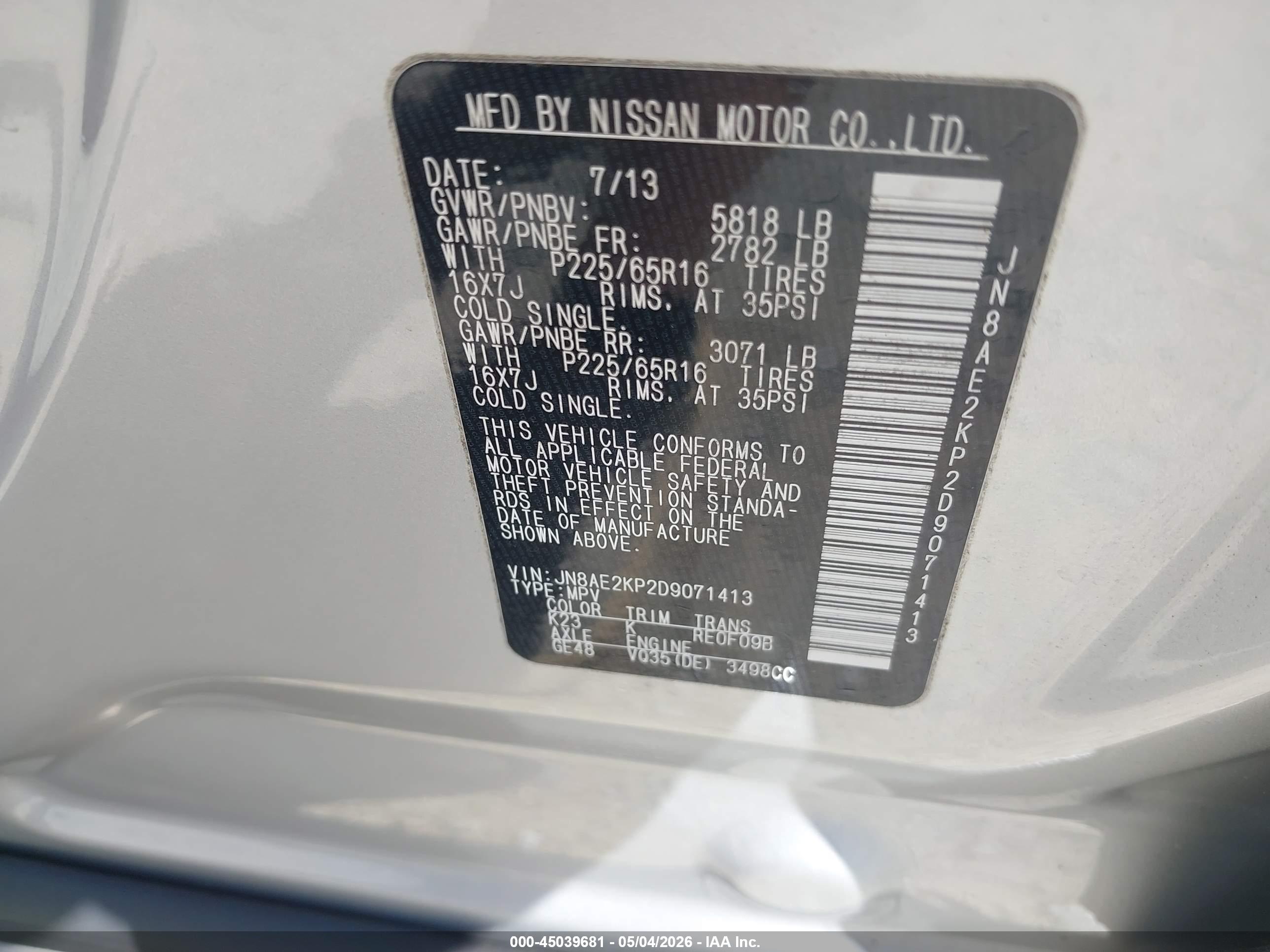 NISSAN QUEST image 9