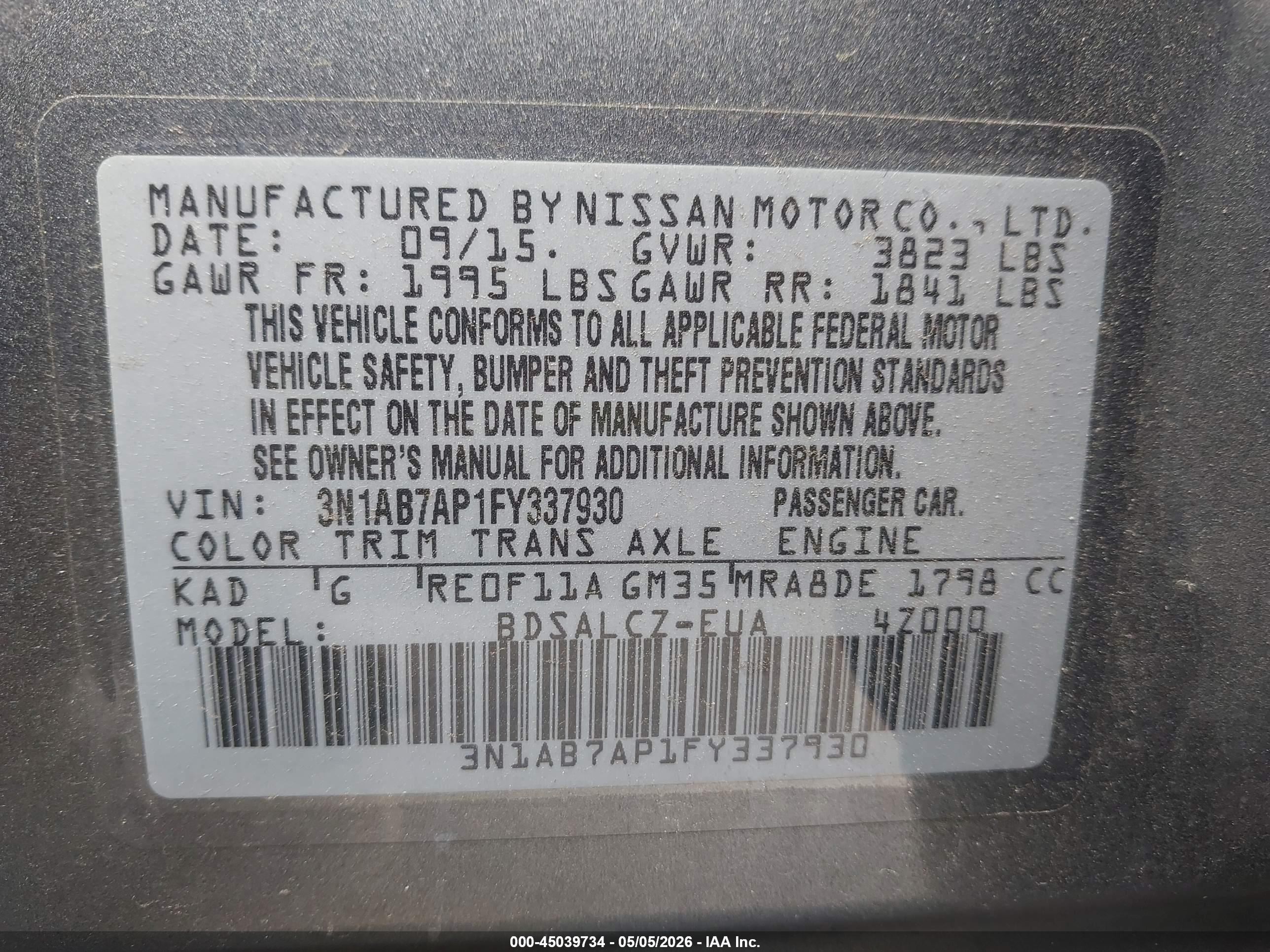 NISSAN SENTRA image 9