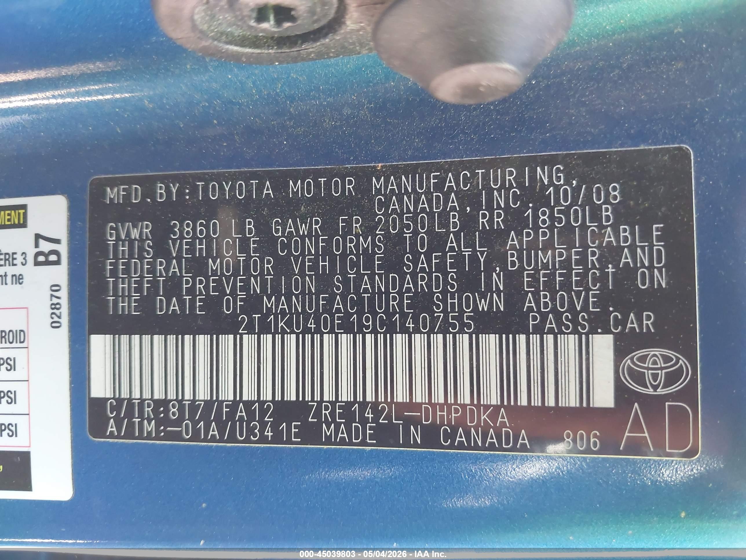 TOYOTA MATRIX image 9