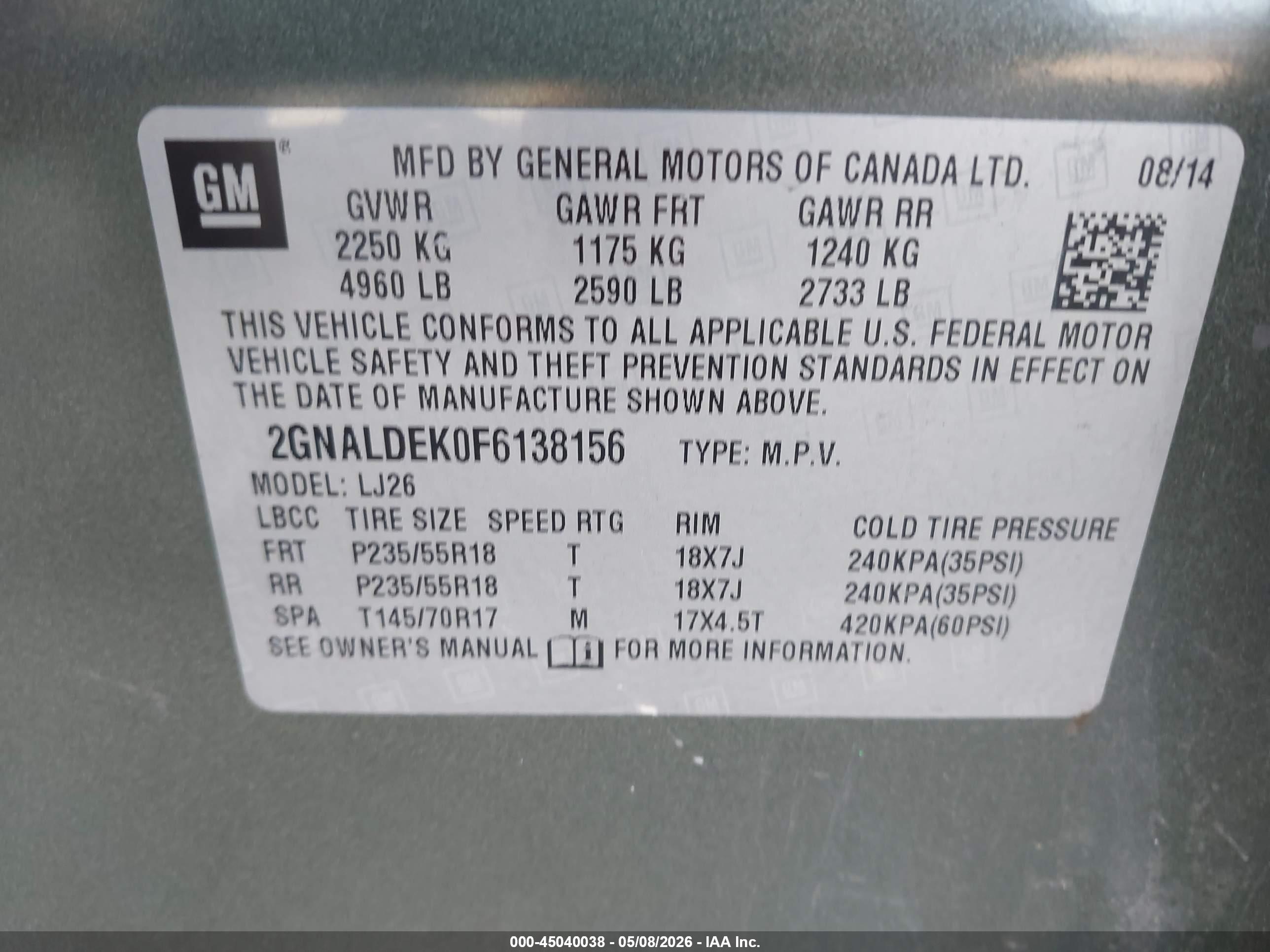 CHEVROLET EQUINOX image 9