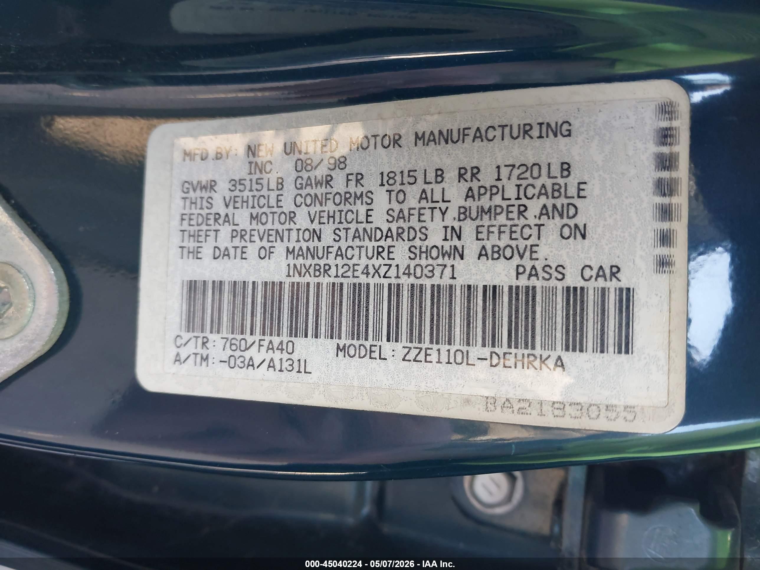 TOYOTA COROLLA image 9